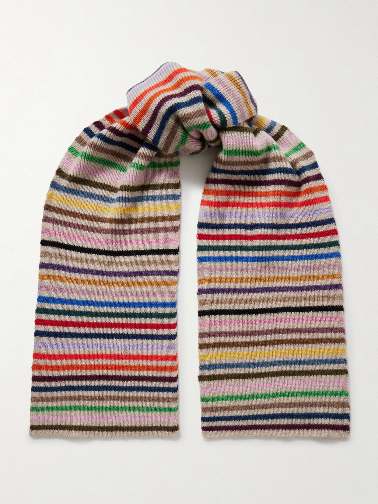 Suzie Kondi Soula Striped Cashmere Scarf In Multi