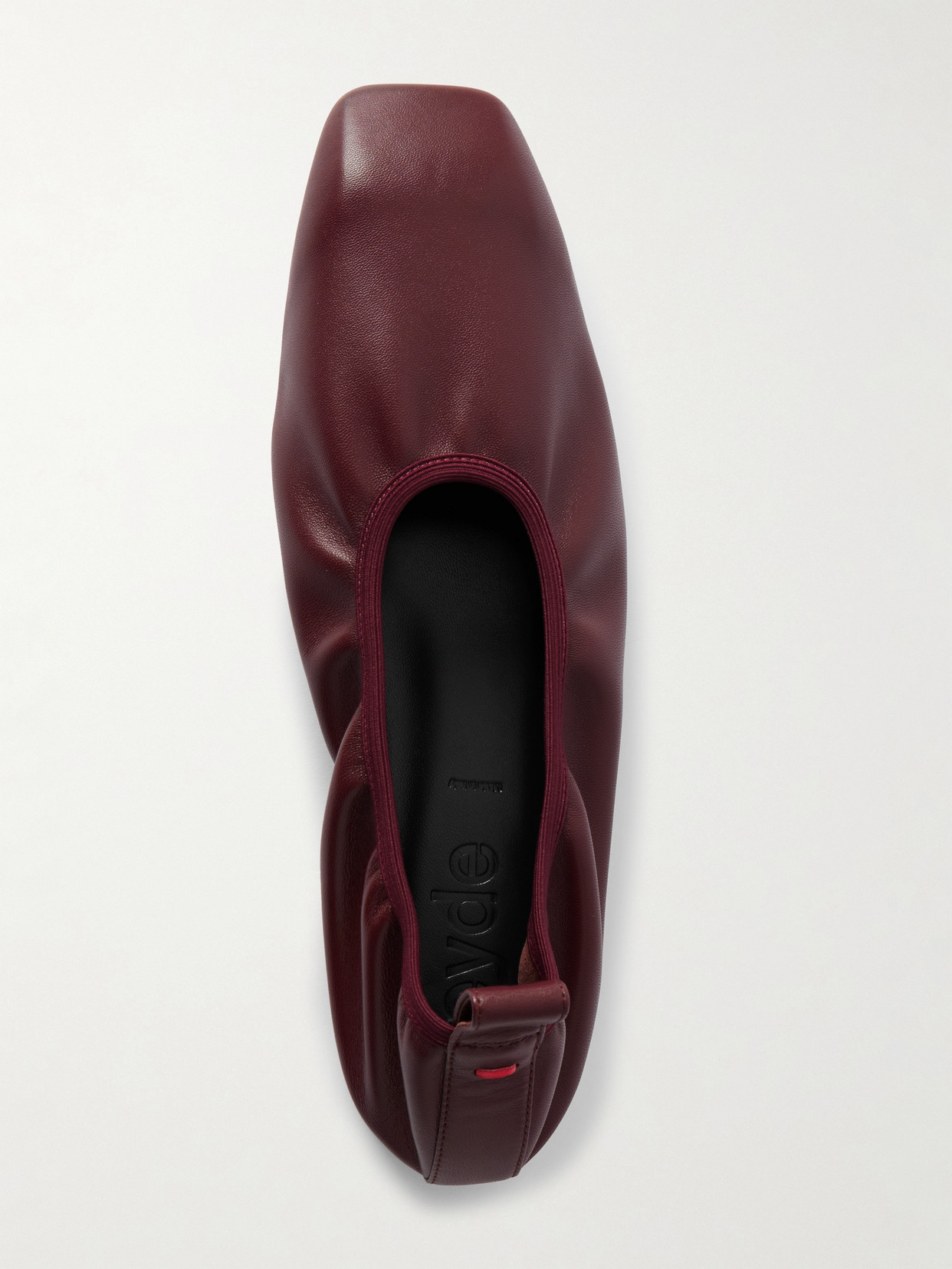 Aeyde Nomi Leather Ballet Flats In Burgundy