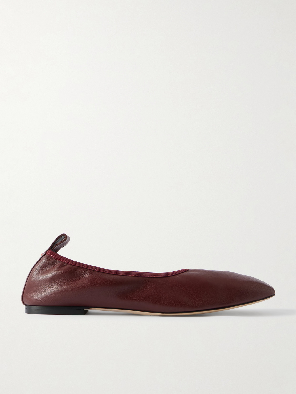 Aeyde Nomi Leather Ballet Flats In Burgundy