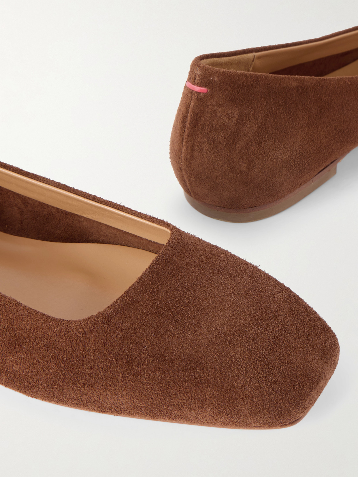 Aeyde Ida Suede Ballet Flats In Animal Print