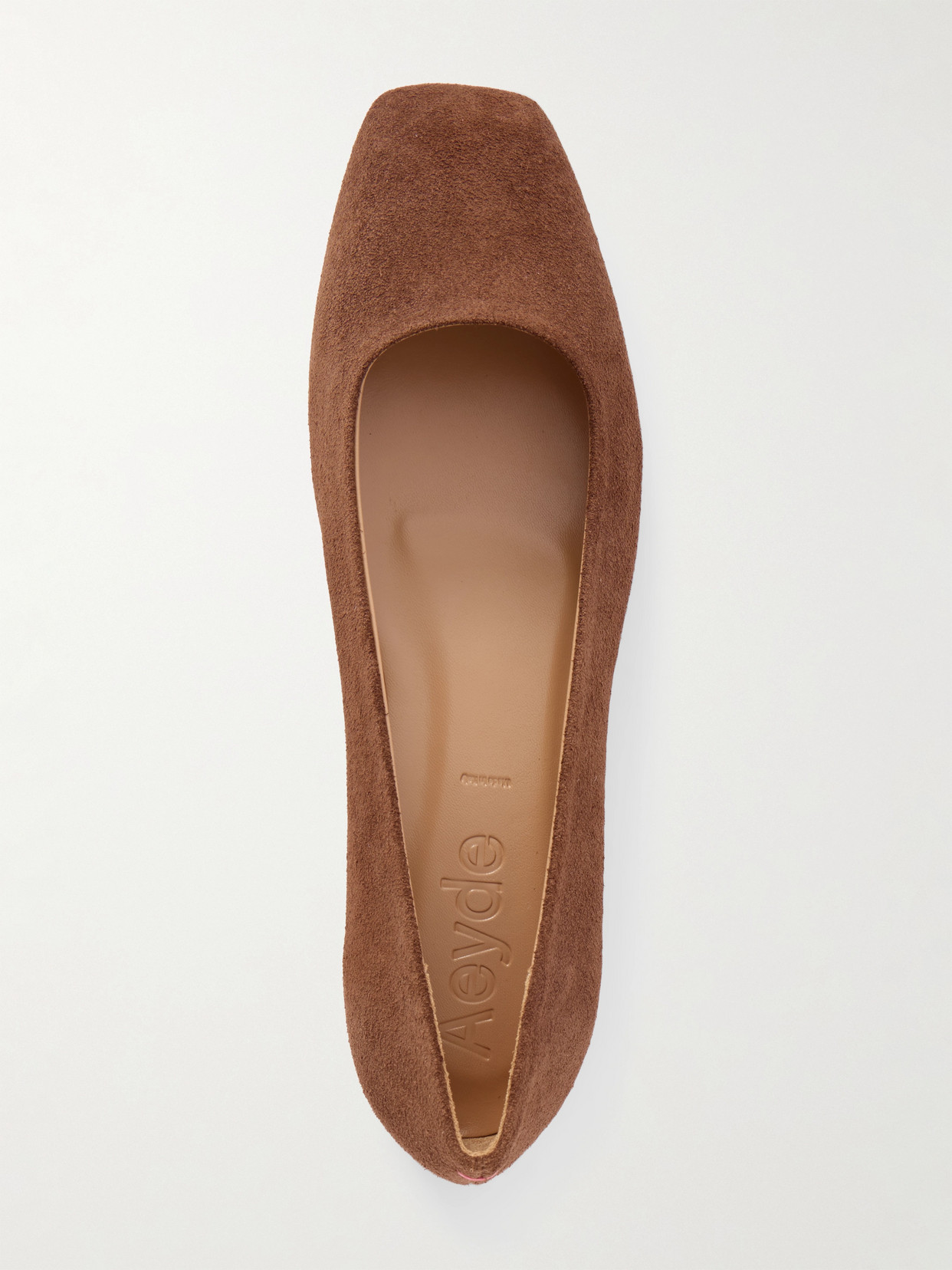 Aeyde Ida Suede Ballet Flats In Animal Print