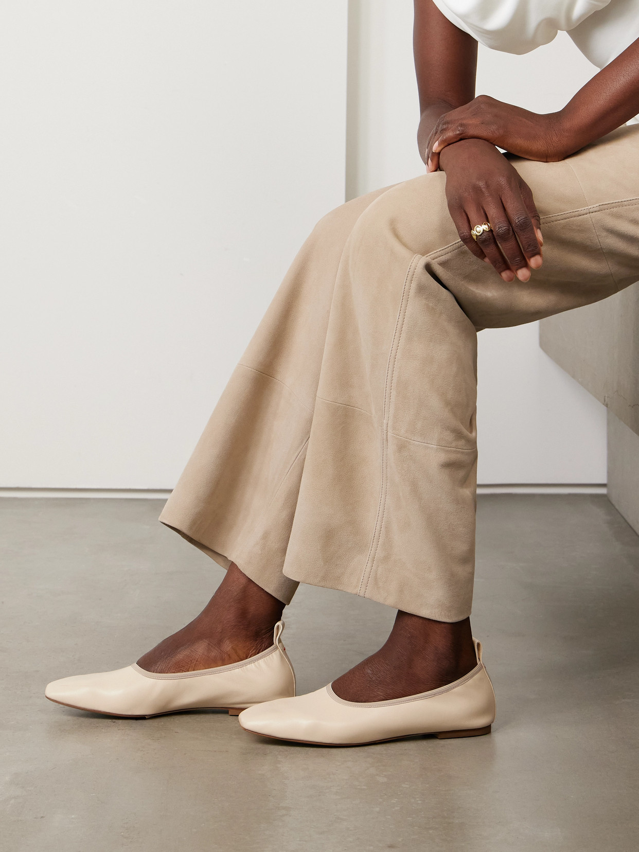 Aeyde Nomi Leather Ballet Flats In Multi