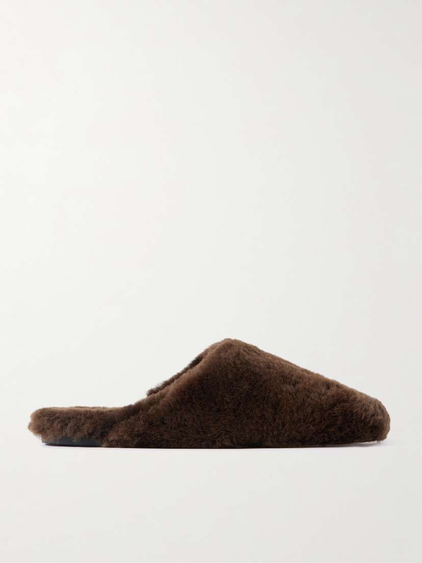 aeyde Rega Shearling Mules