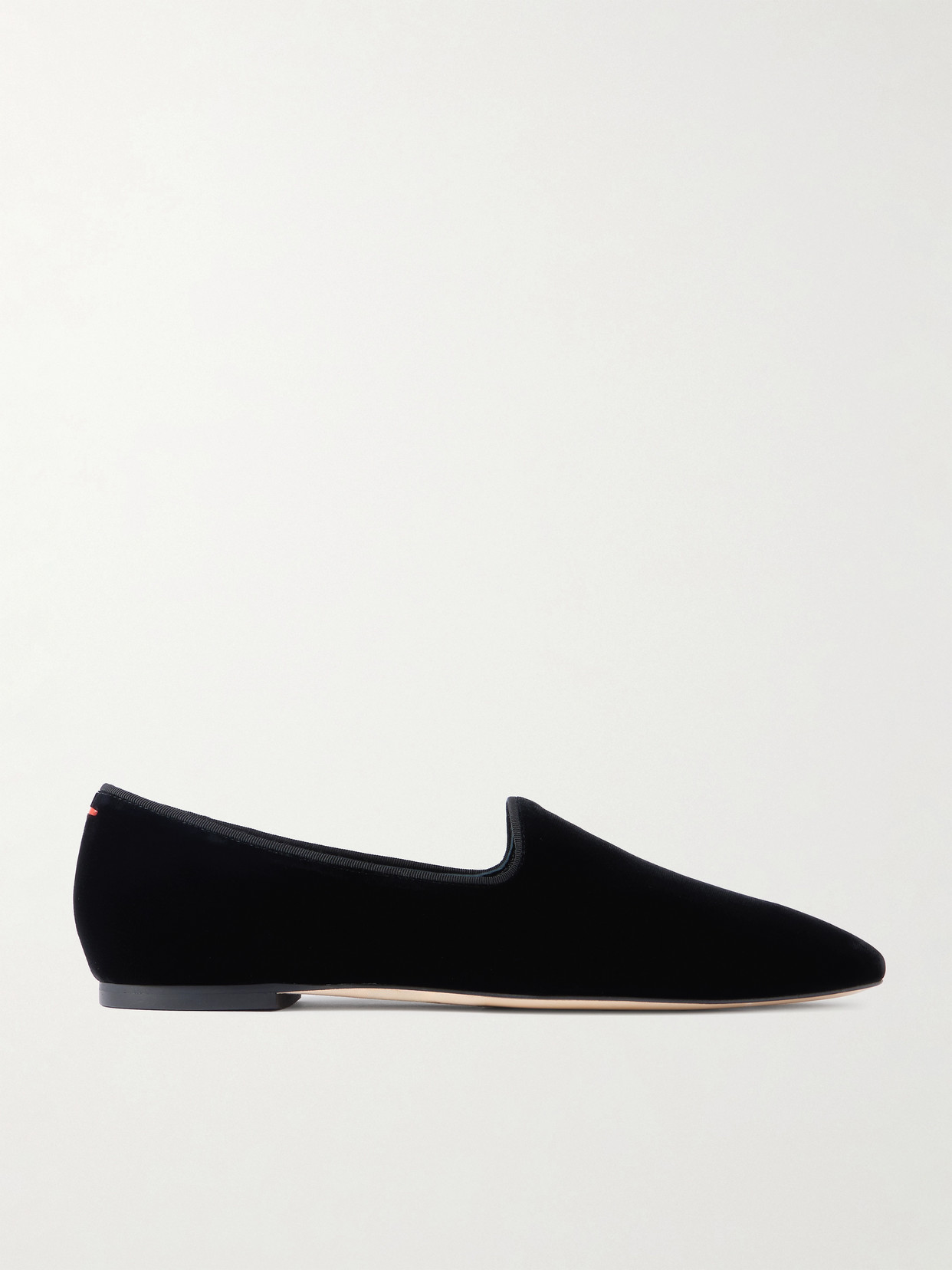 Aeyde Vanna Velvet Loafers In Black
