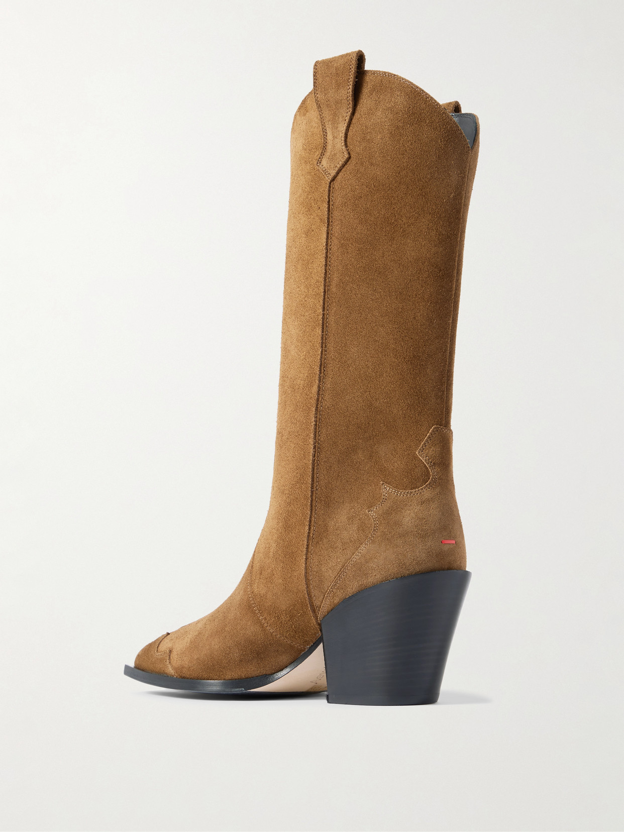 Aeyde Ariel Suede Knee Boots In Brown