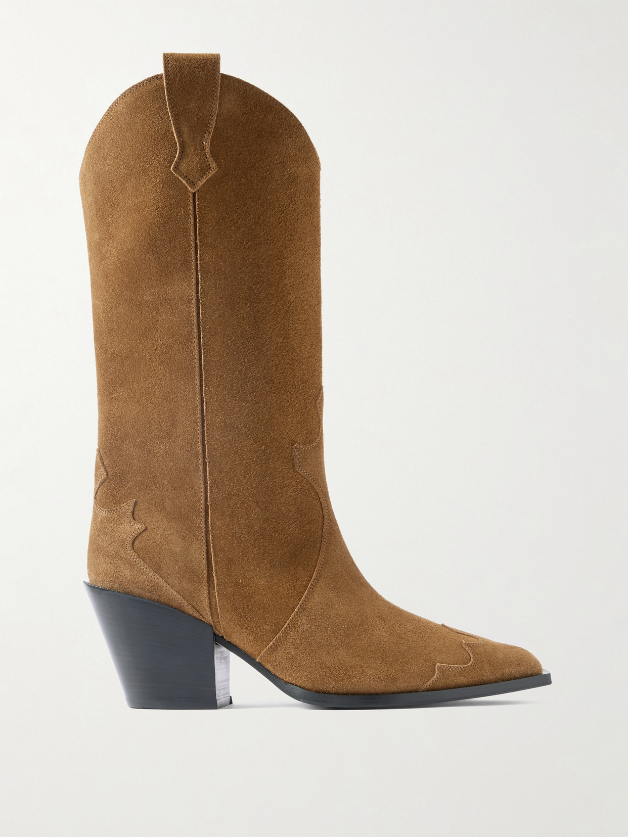 Aeyde Ariel Suede Knee Boots In Brown