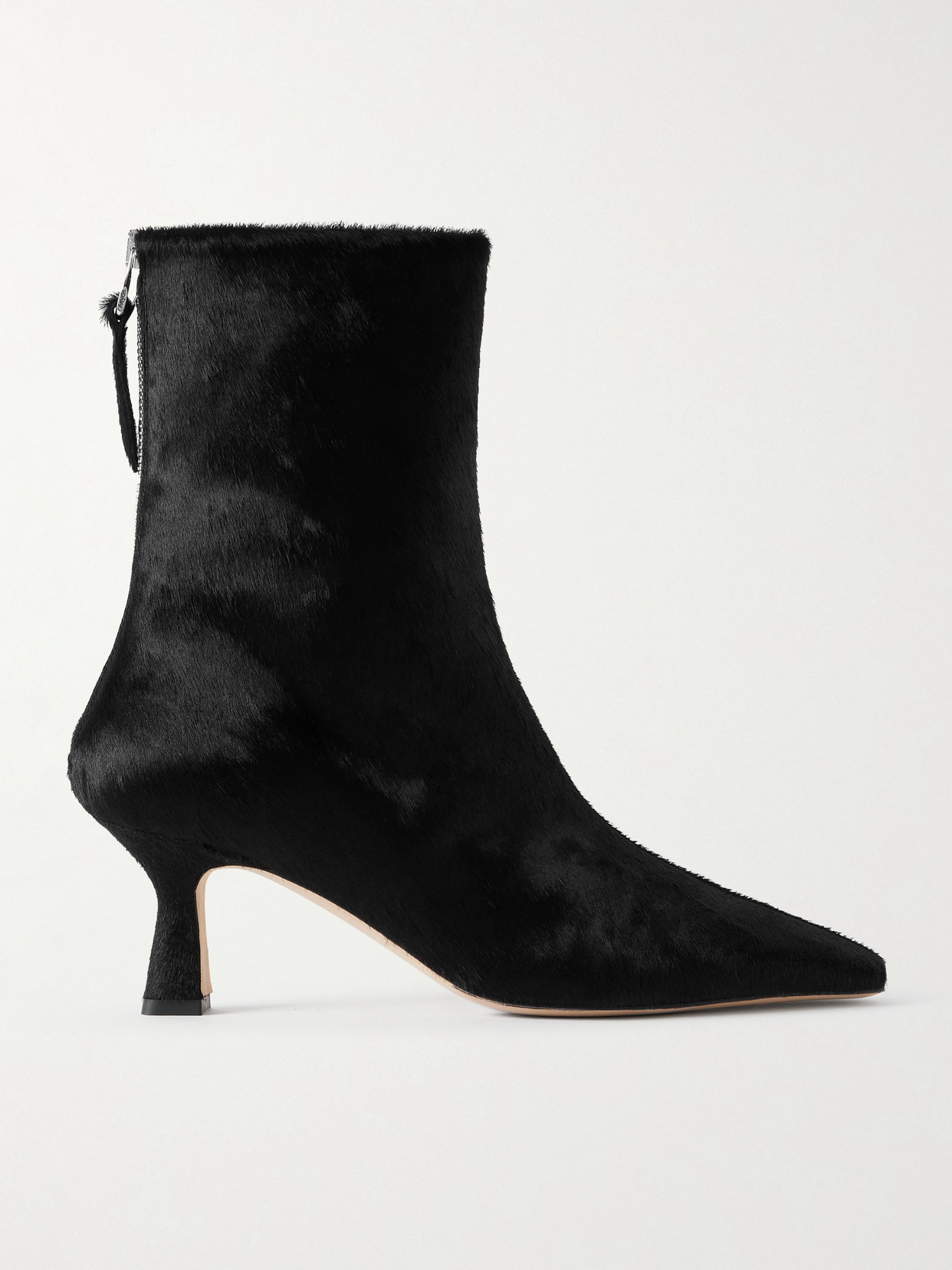 Aeyde Elina 55 Leather Ankle Boots In Black