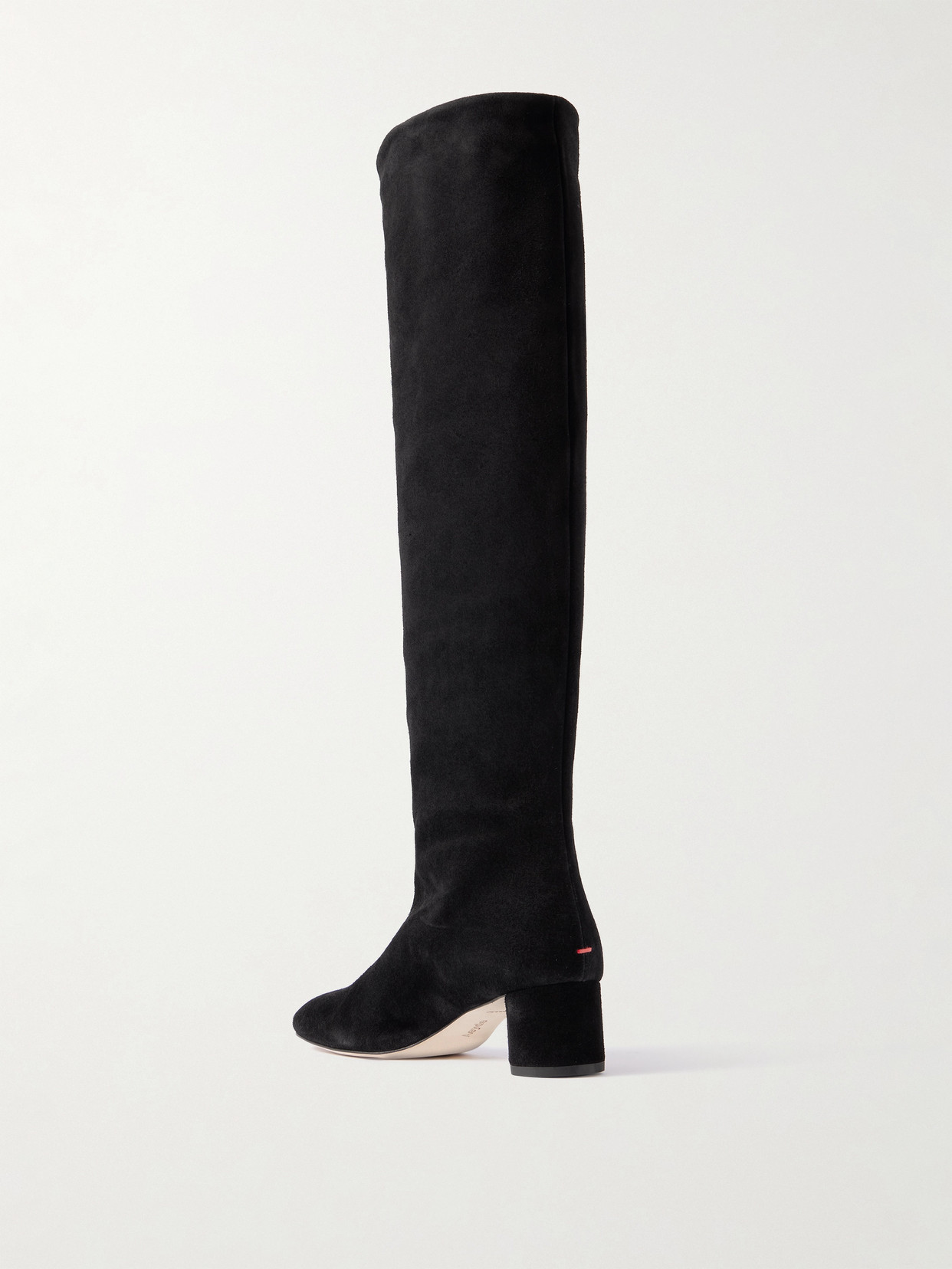 Aeyde Willa Suede Over-the-knee Boots In Black