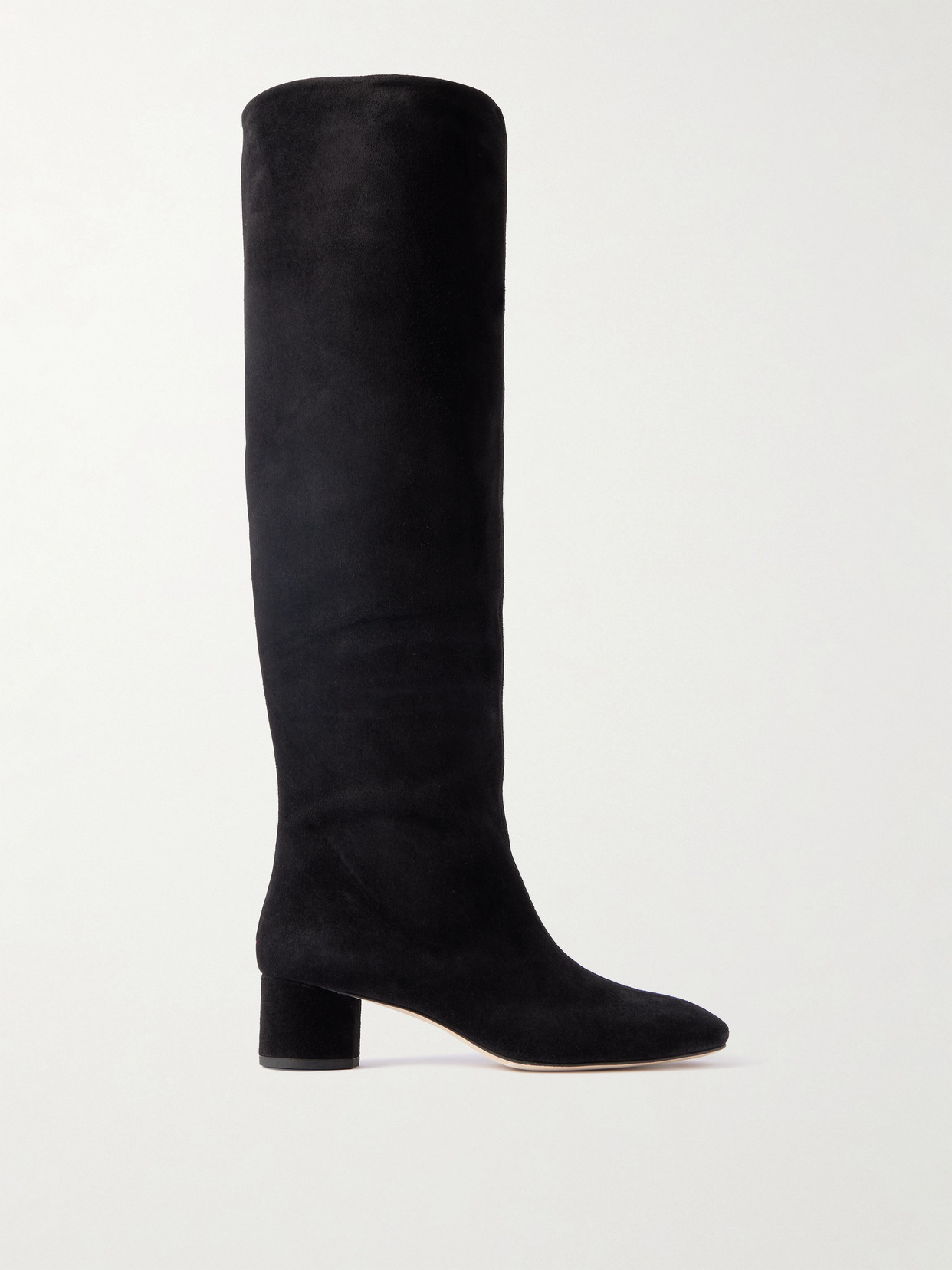 Aeyde Willa Suede Over-the-knee Boots In Black