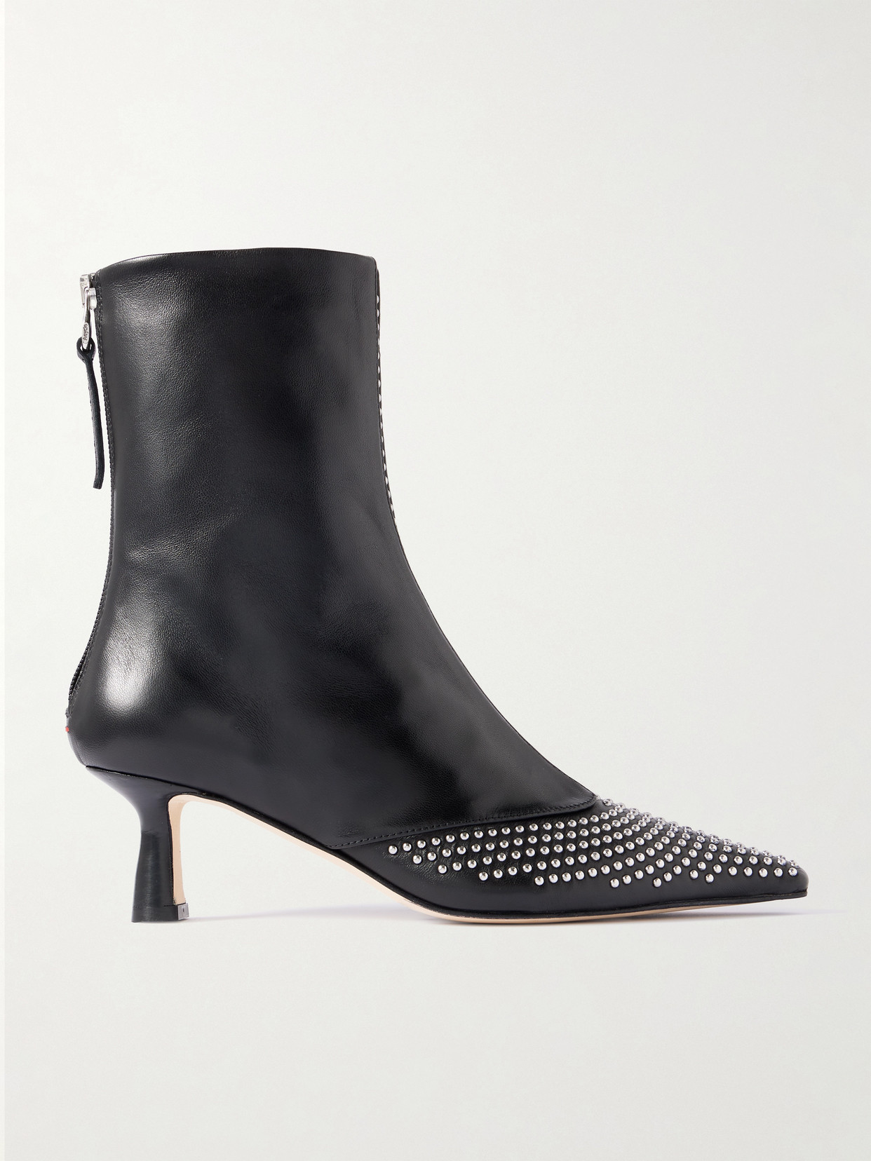 Aeyde Sila Studded Leather Ankle Boots In Black