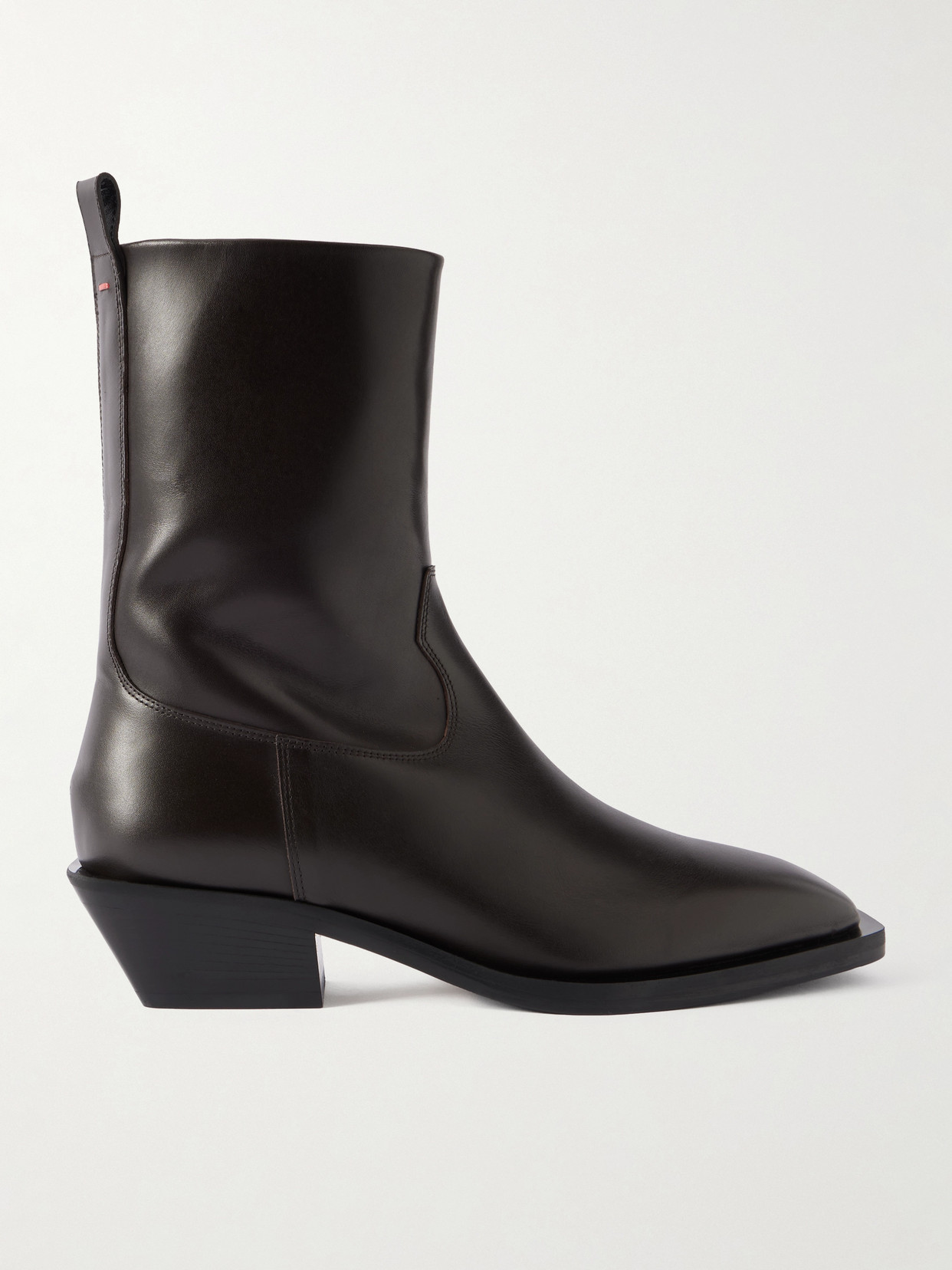 Aeyde Luis Leather Ankle Boots In Brown