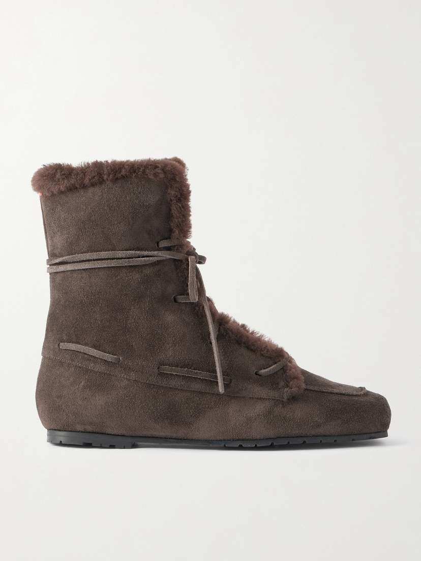 aeyde Paul Shearling Ankle Boots