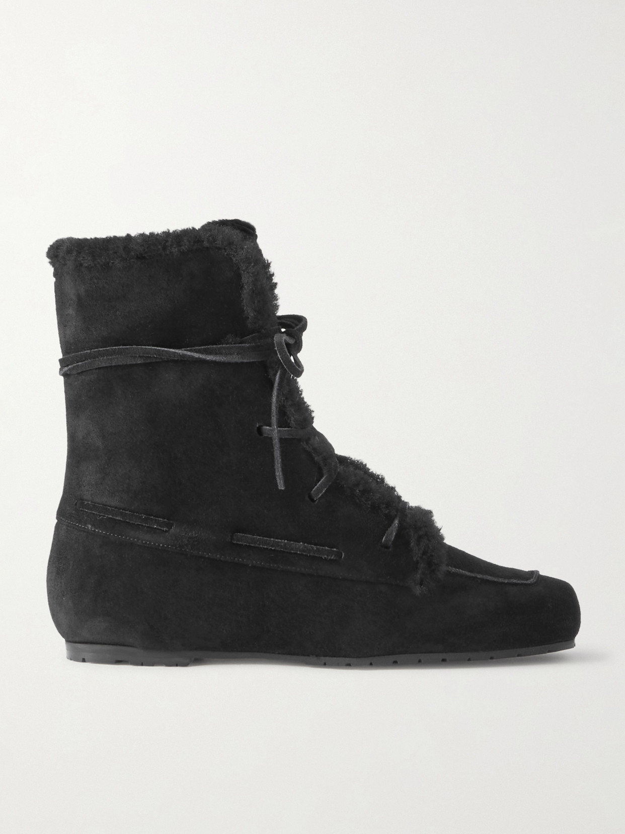 Aeyde Paul Shearling Ankle Boots In Black