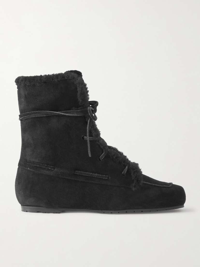 aeyde Paul Shearling Ankle Boots