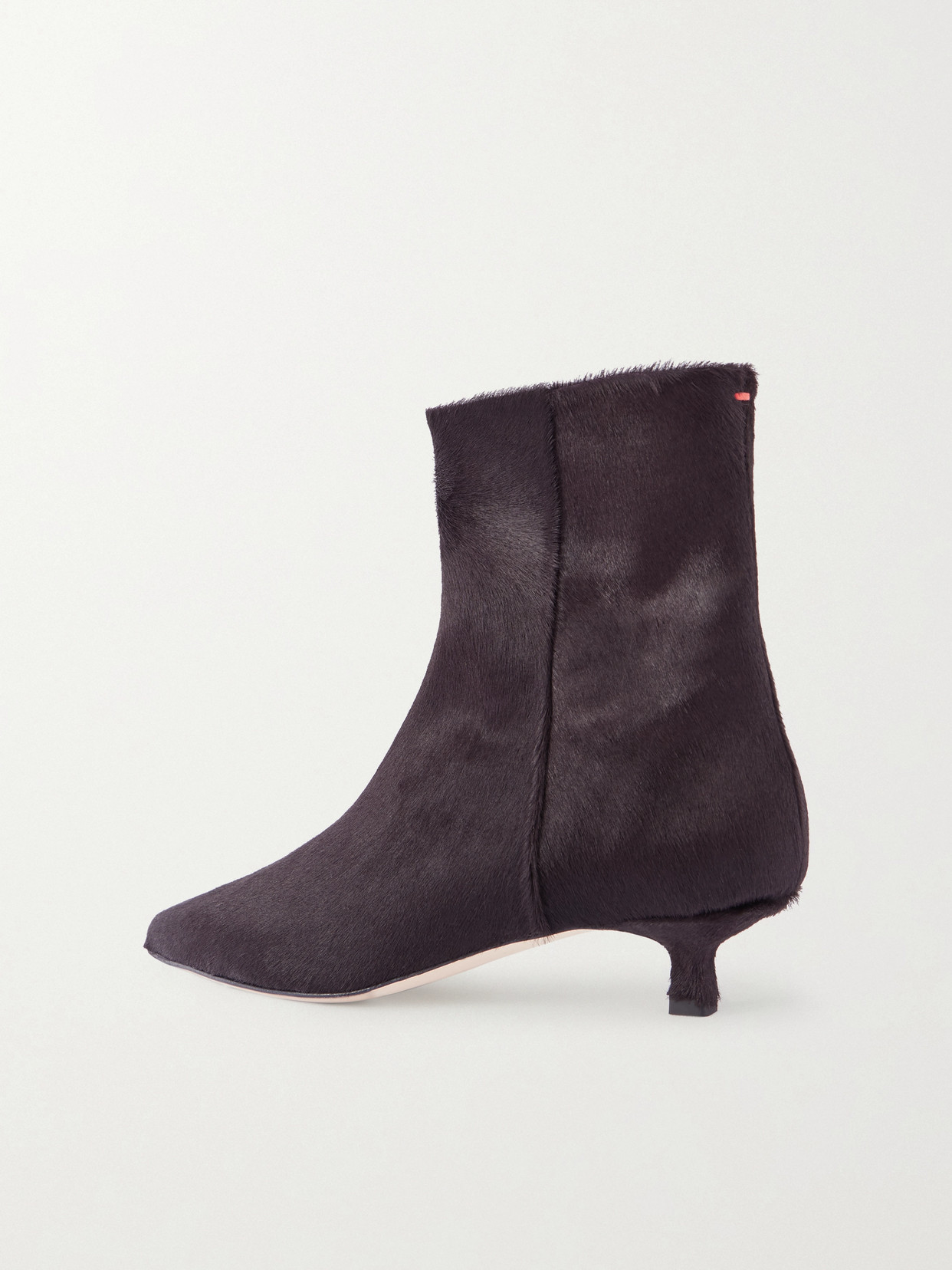 Aeyde Sofie Calf Hair Ankle Boots In Brown