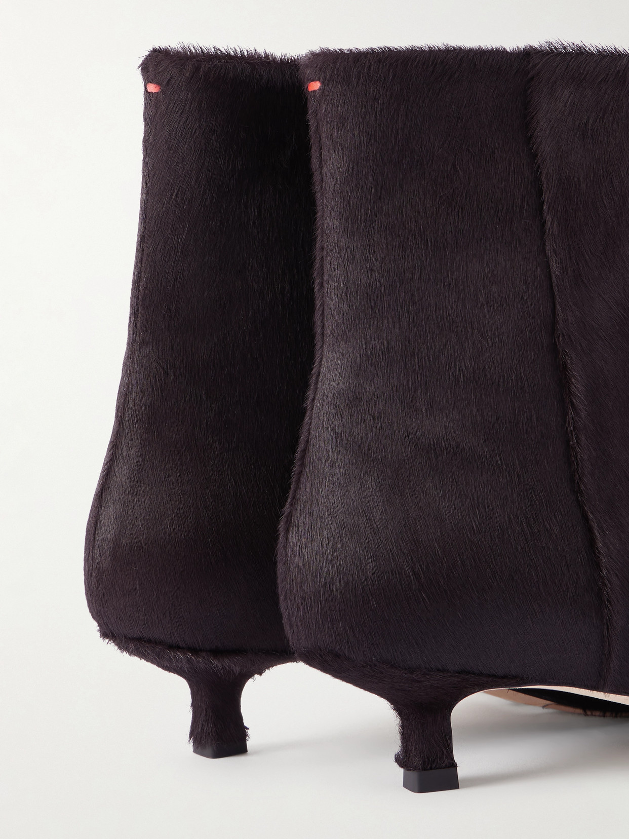 Aeyde Sofie Calf Hair Ankle Boots In Brown