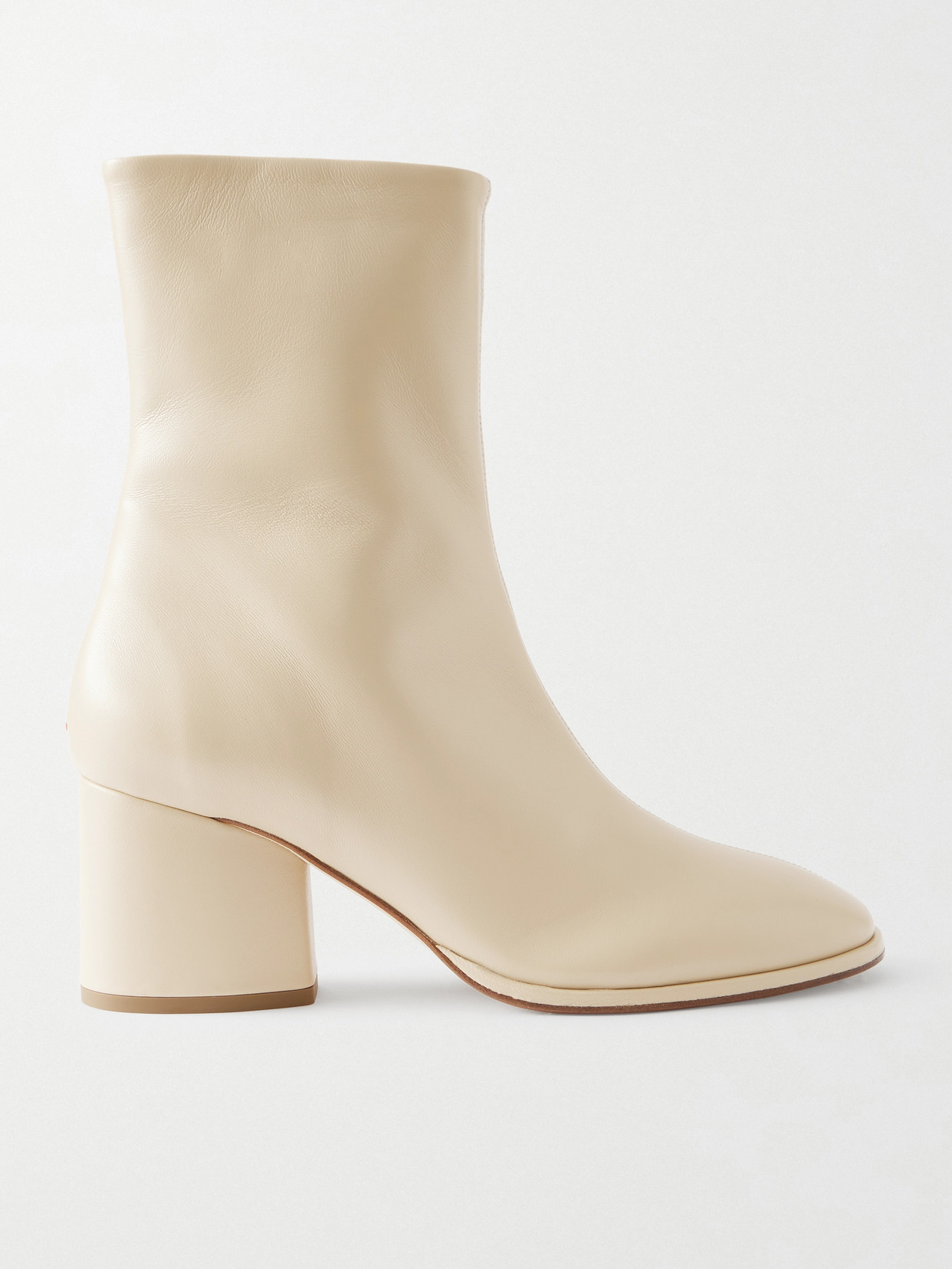 Aeyde Ayla Leather Ankle Boots In Neutral