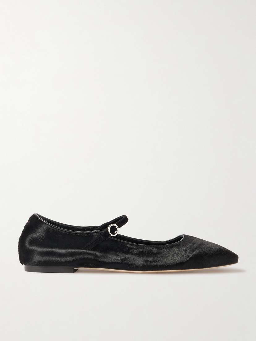 aeyde Uma Calf Hair Mary Jane Ballet Flats