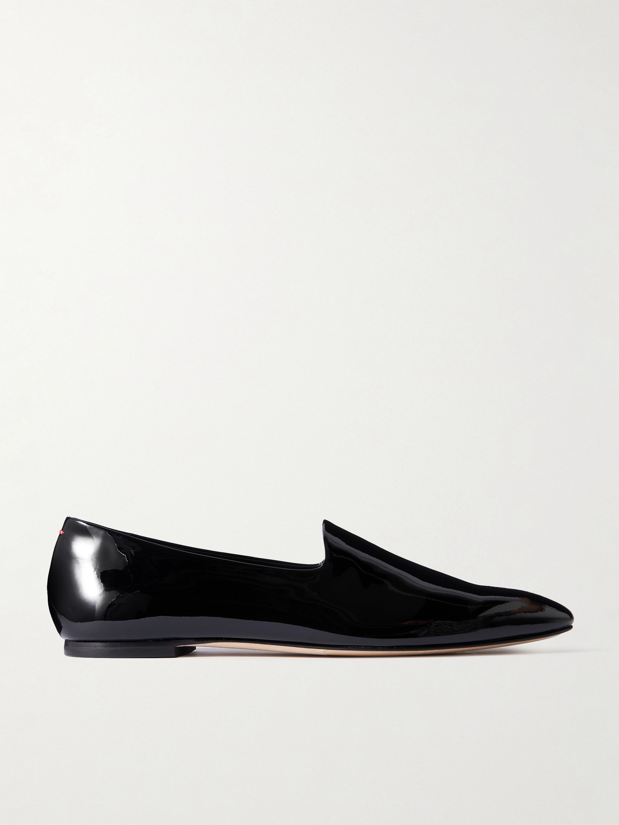 Aeyde Vanna Patent-leather Loafers In Black