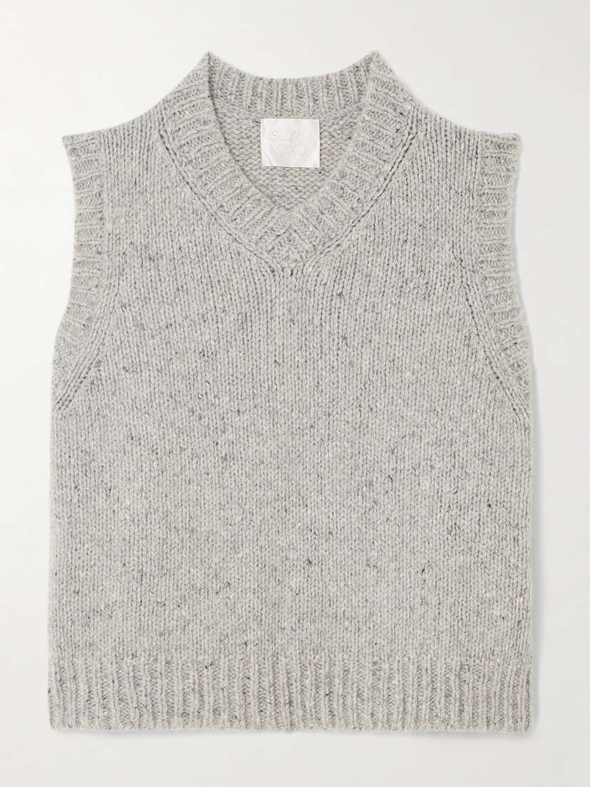 Suzie Kondi Nico Cropped Cashmere Sweater Vest