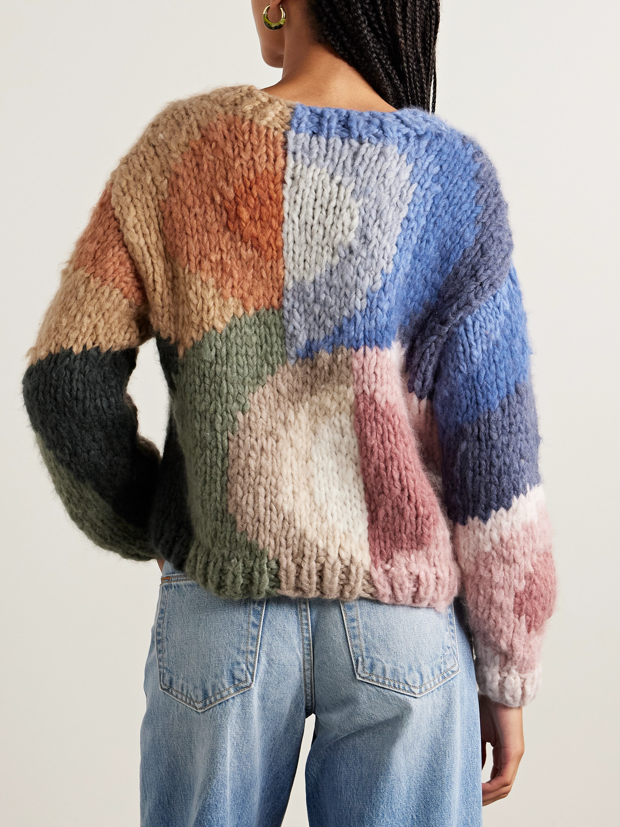 Suzie Kondi Serafin Jooshi Color-block Cashmere Sweater In Multi
