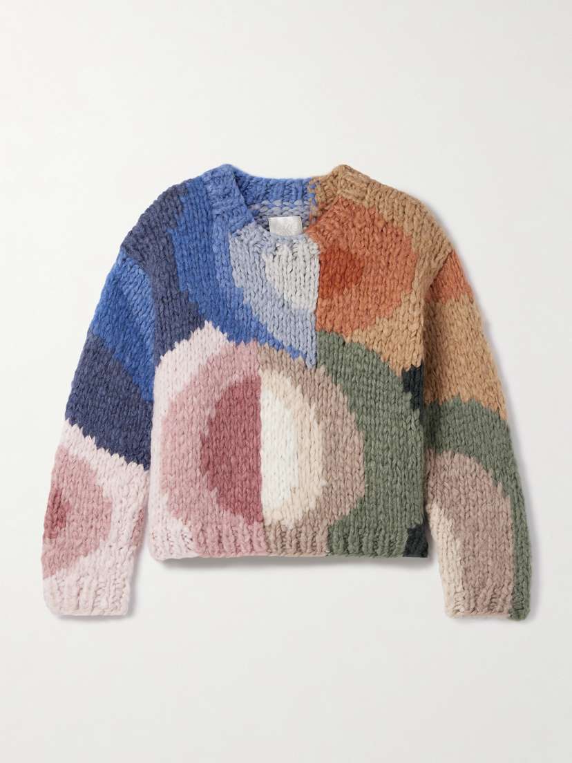 Suzie Kondi Serafin Jooshi Color-block Cashmere Sweater