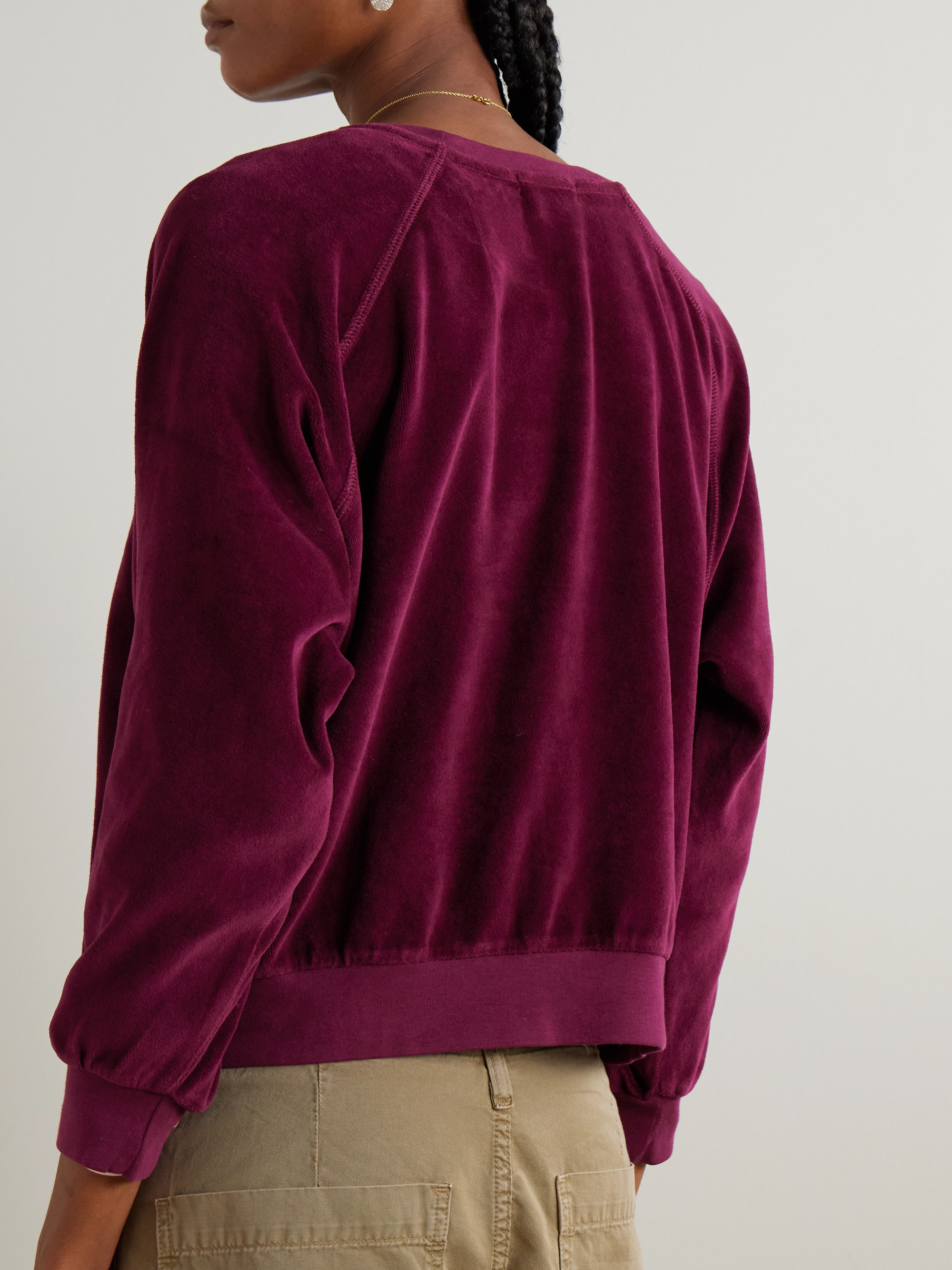 Suzie Kondi Samos cotton-blend velour sweatshirt