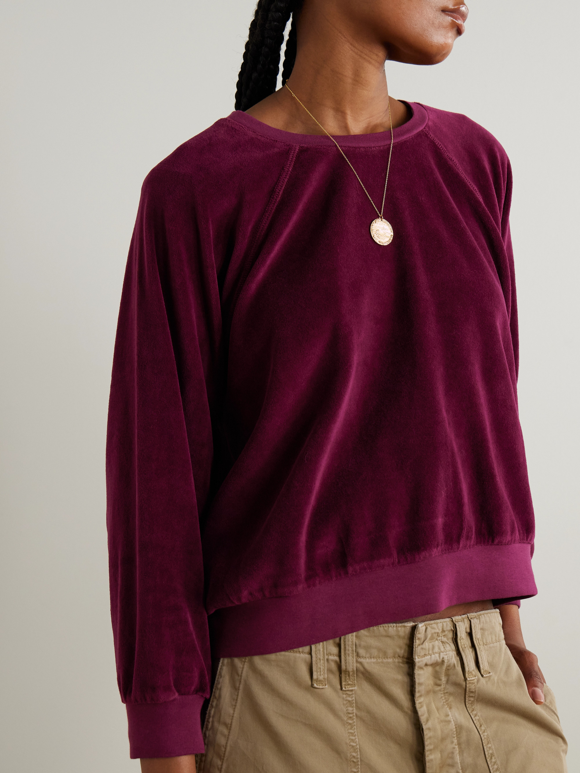 Suzie Kondi Samos cotton-blend velour sweatshirt