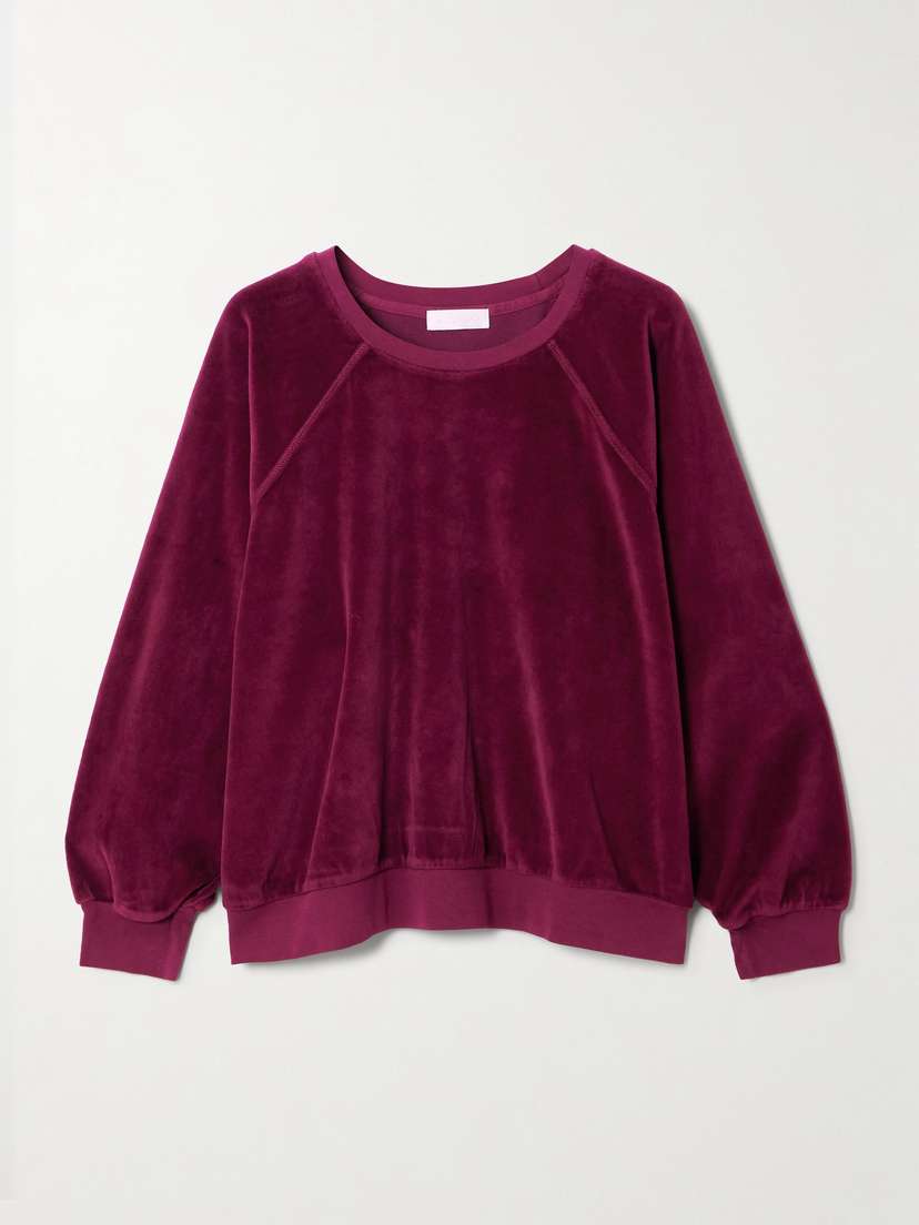 Suzie Kondi Samos Cotton-blend Velour Sweatshirt