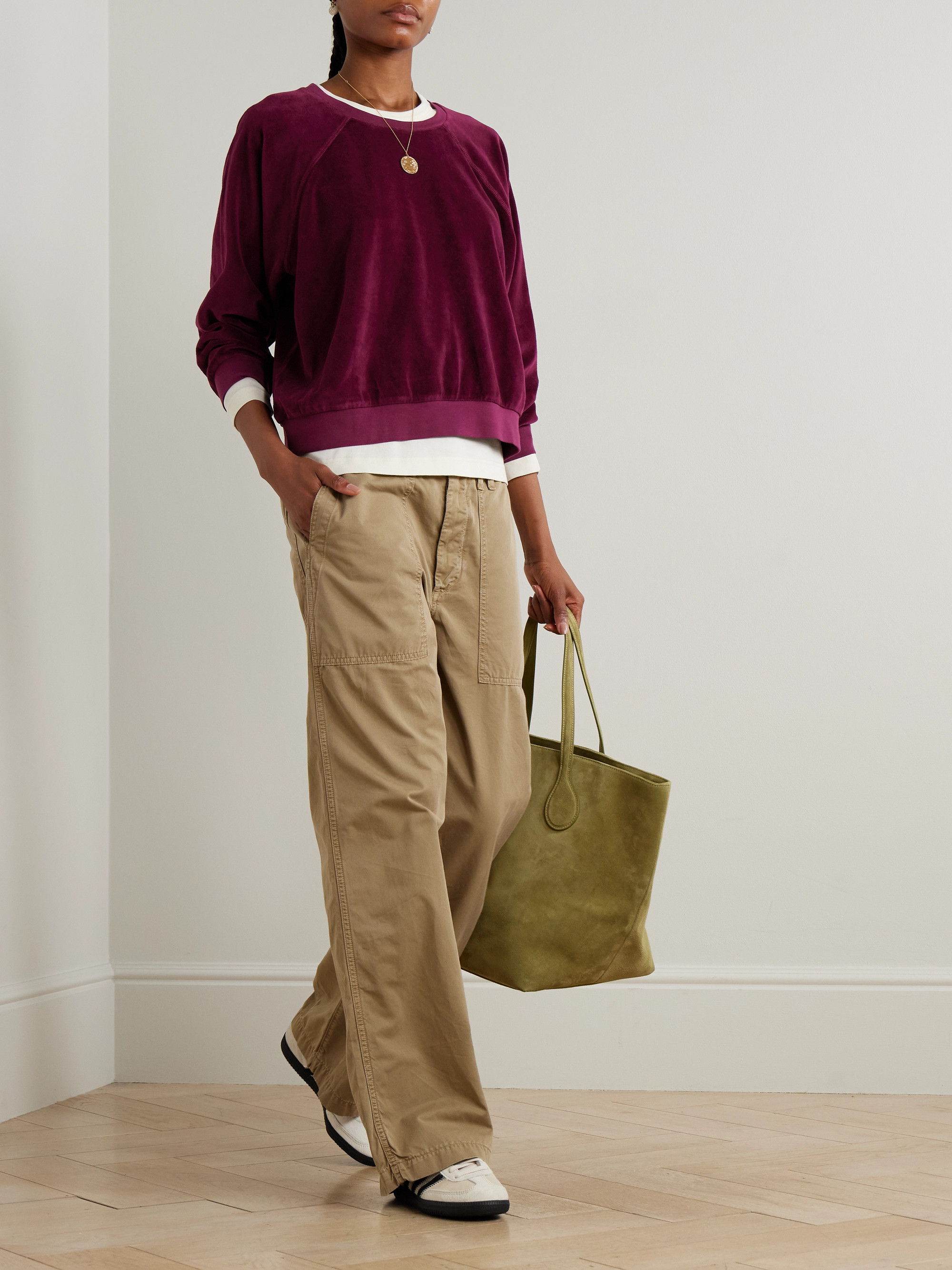 Suzie Kondi Samos cotton-blend velour sweatshirt