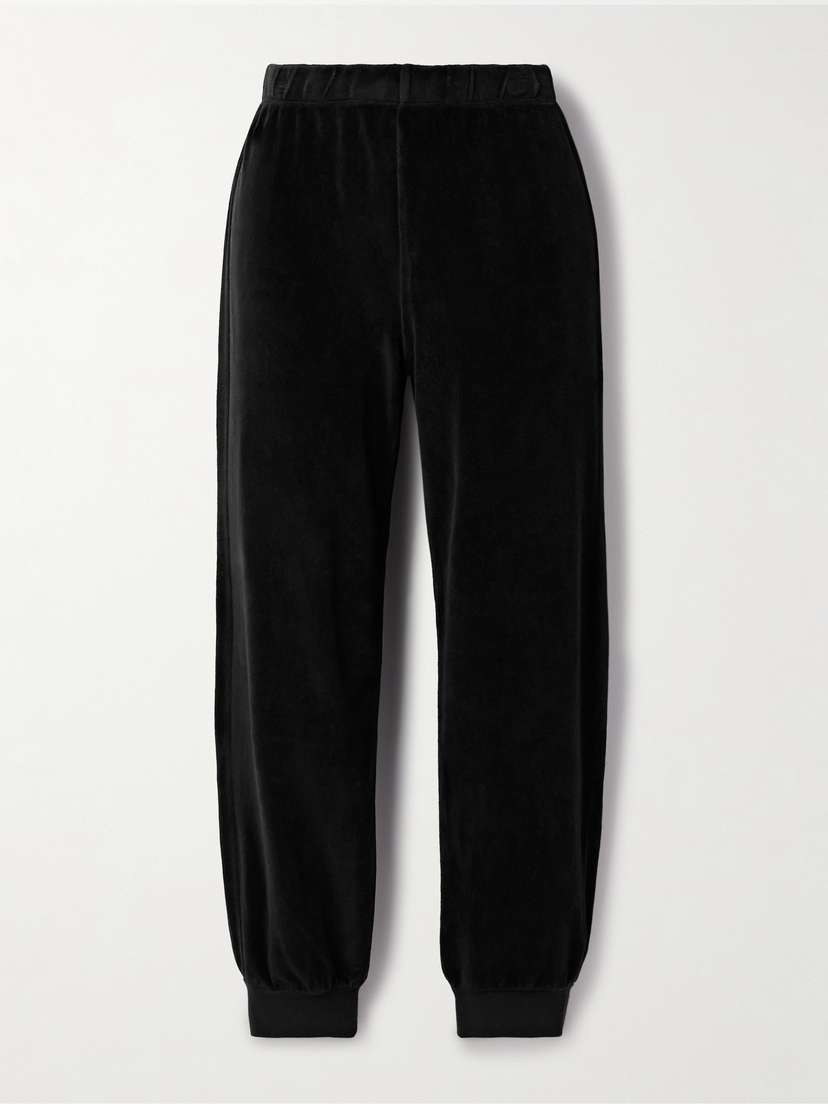 Suzie Kondi Tinos Cotton-blend Velour Track Pants