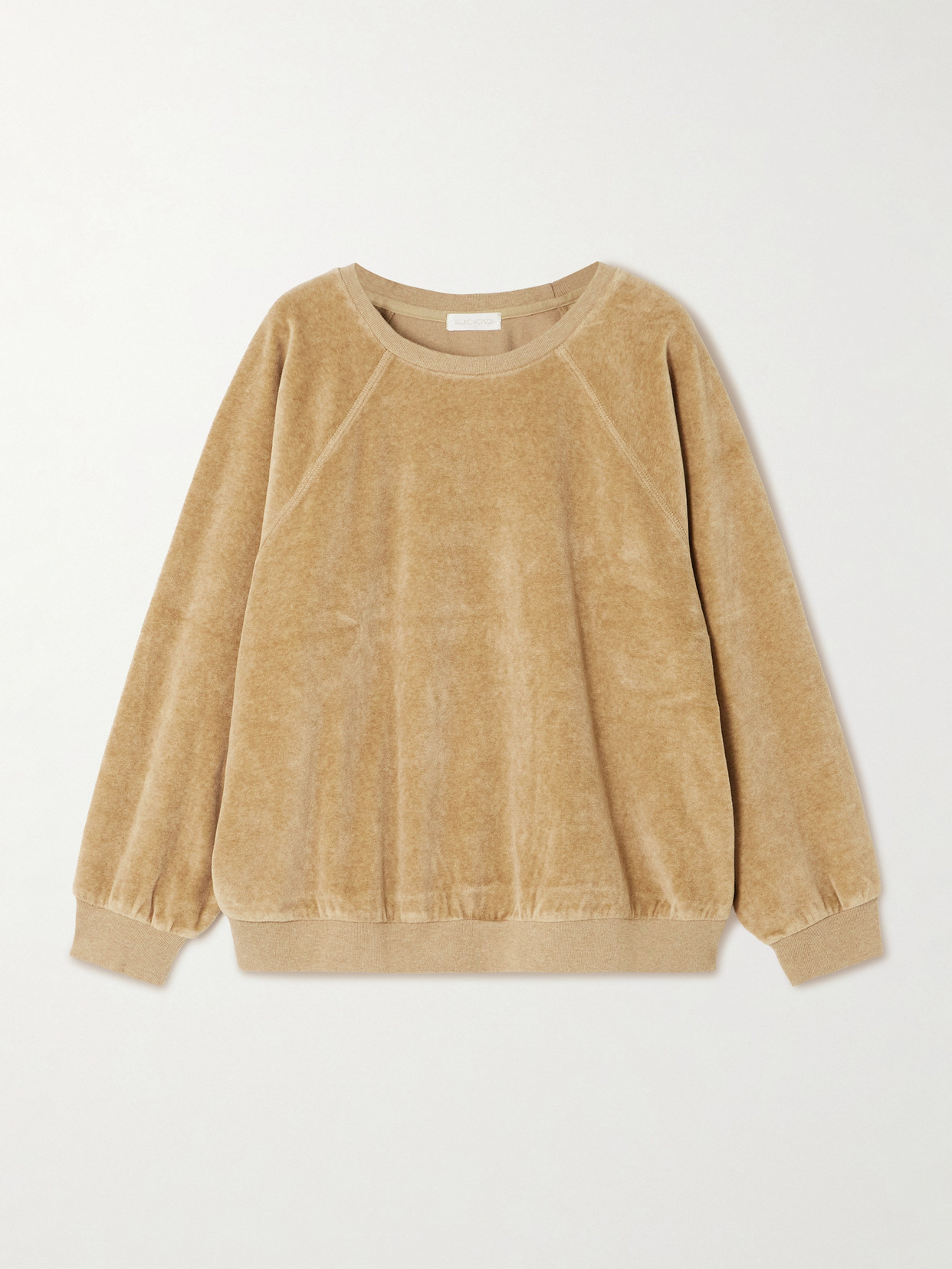 Suzie Kondi Samos Cotton-blend Velour Sweatshirt In Brown