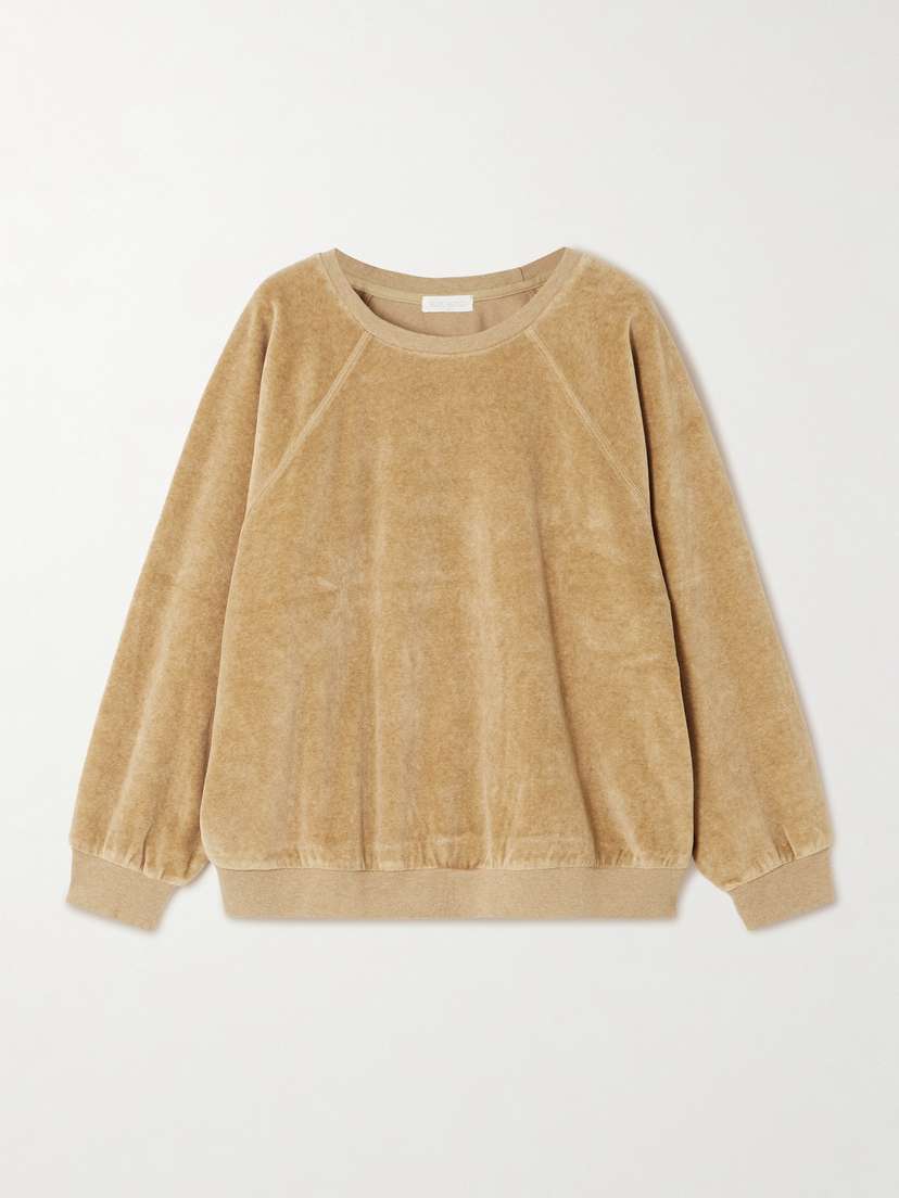 Suzie Kondi Samos Cotton-blend Velour Sweatshirt