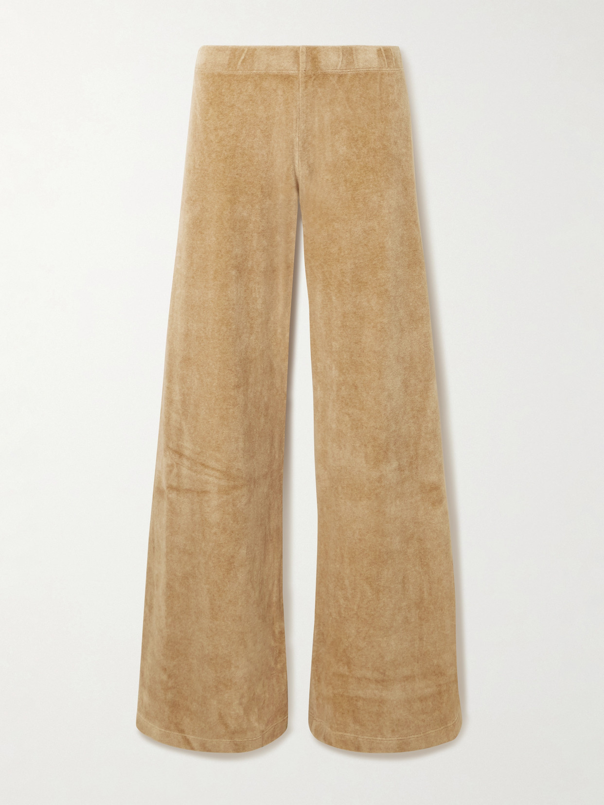 Suzie Kondi Lito Cotton-blend Velour Flared Sweatpants In Brown
