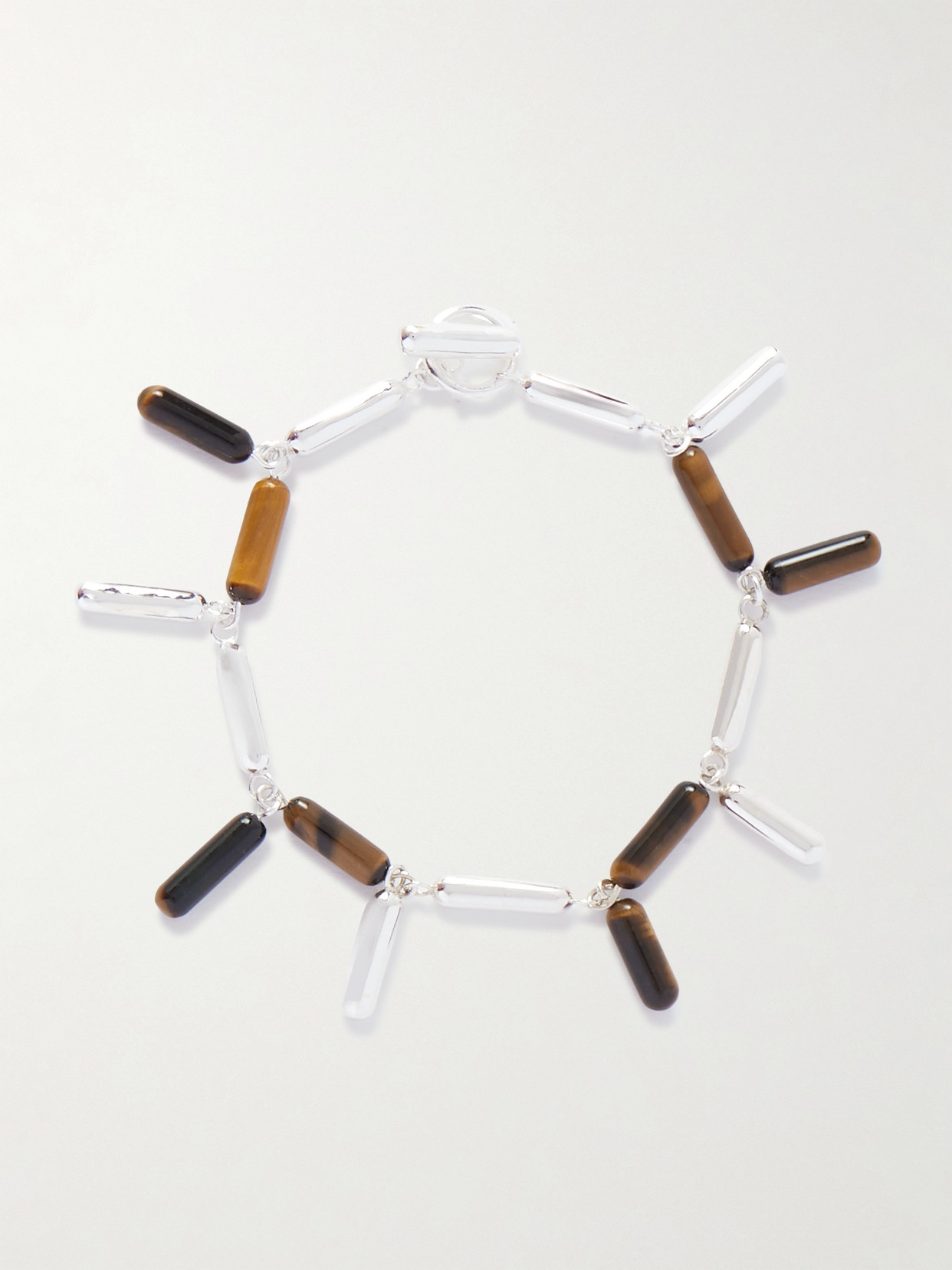 Uncommon Matters Catkin Silver Tiger's Eye Bracelet In Metallic