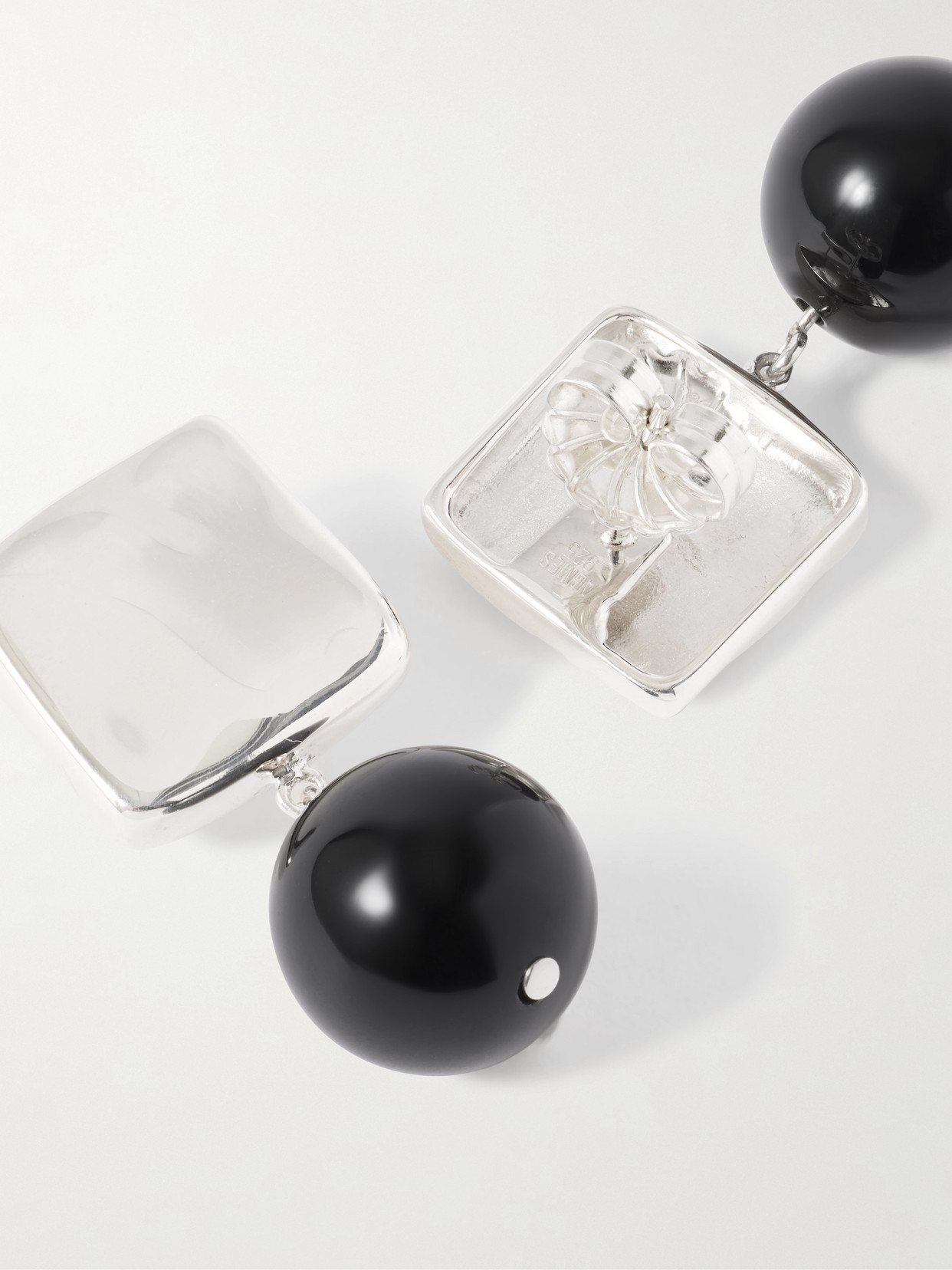 Agmes Luca Recycled Sterling Silver Onyx Earrings