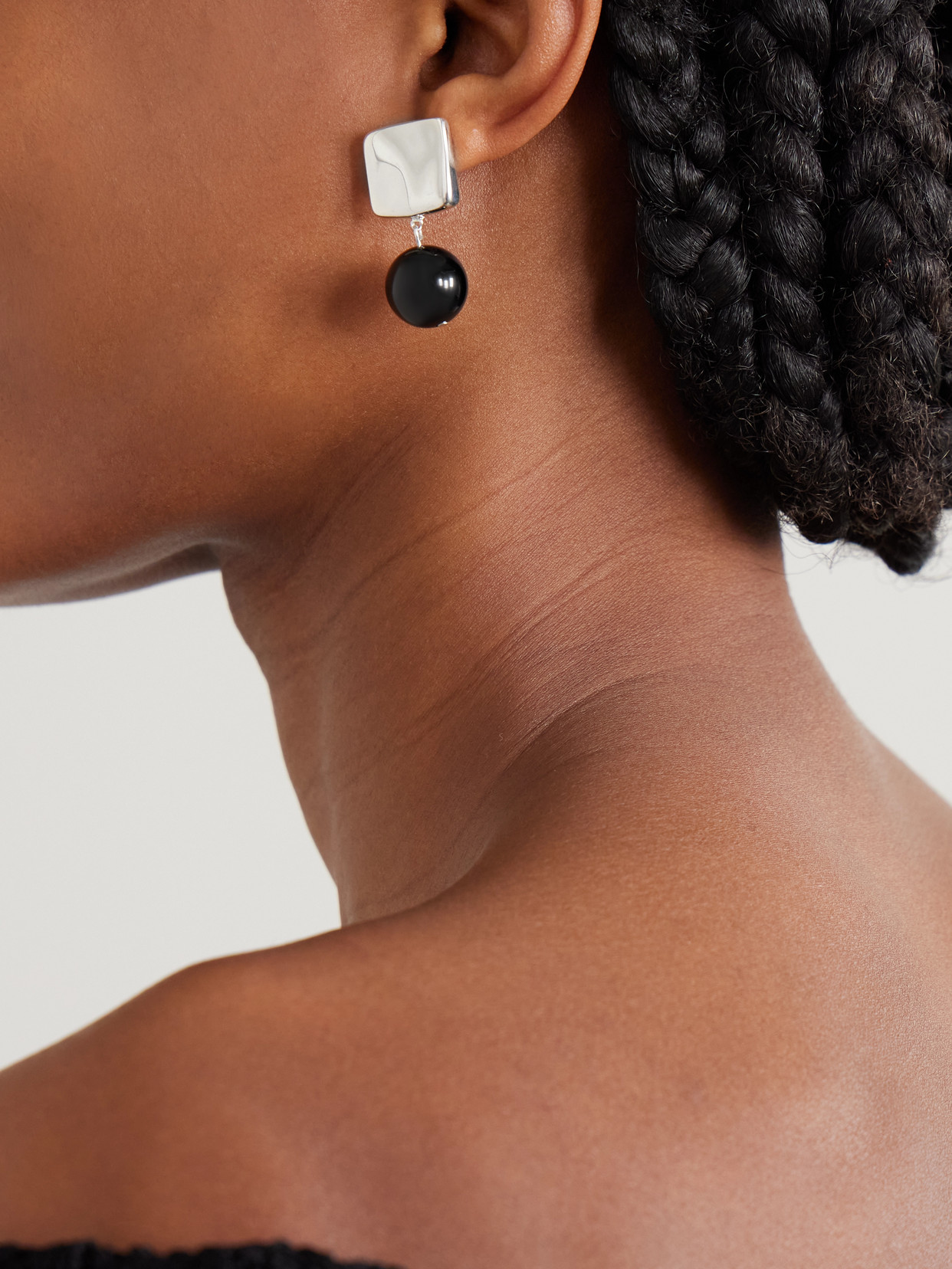 Agmes Luca Recycled Sterling Silver Onyx Earrings