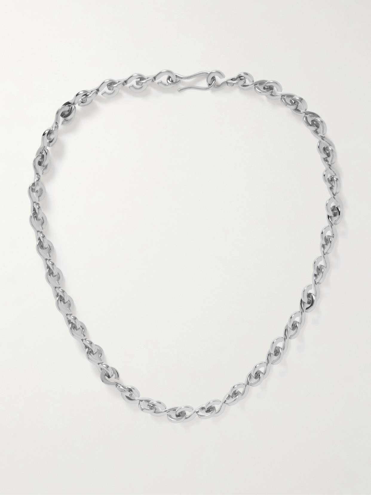 Laura Lombardi Nuova Rhodium-plated Necklace In Metallic