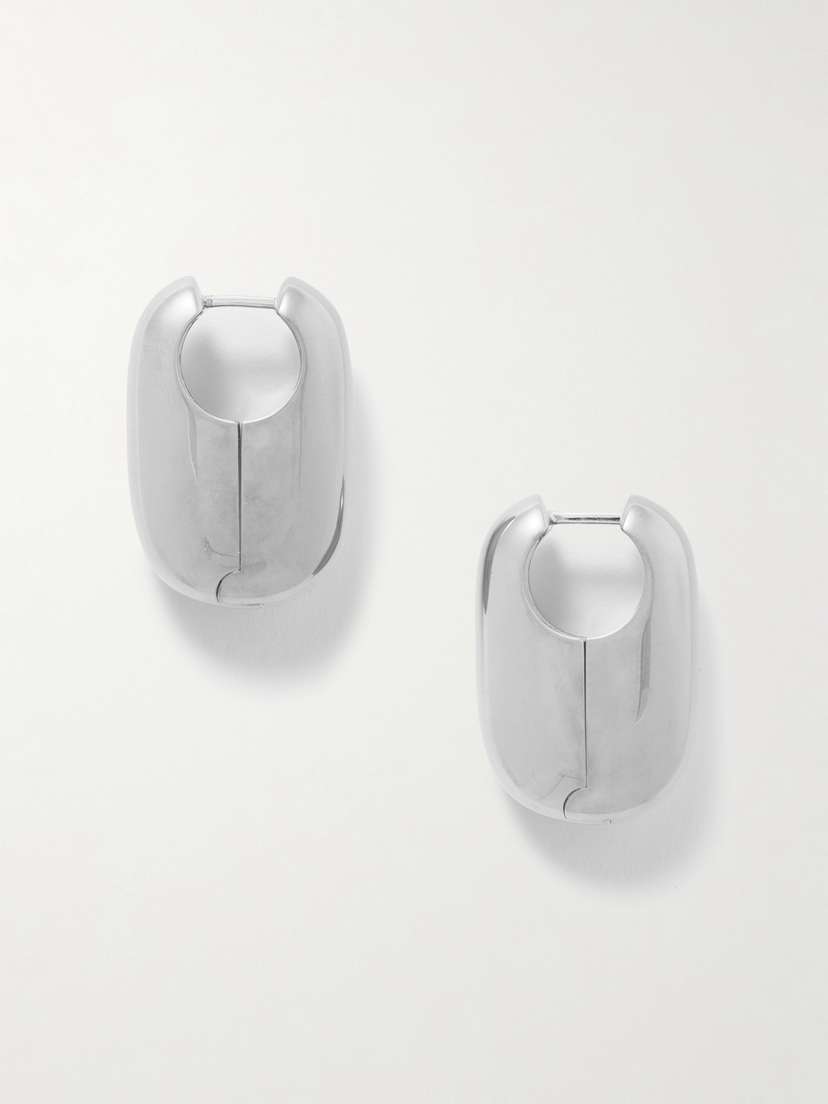 Laura Lombardi Vola Rhodium-plated Hoop Earrings