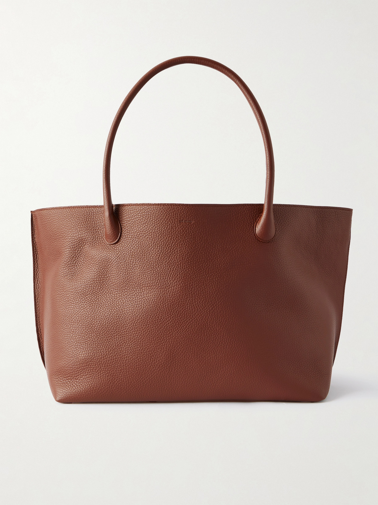 Lie Studio The Eva Weekend Textured-leather Tote In Brown