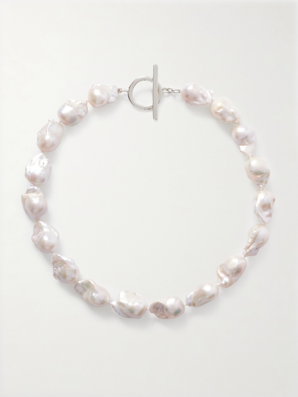 Agmes Recycled Sterling Silver Pearl Necklace