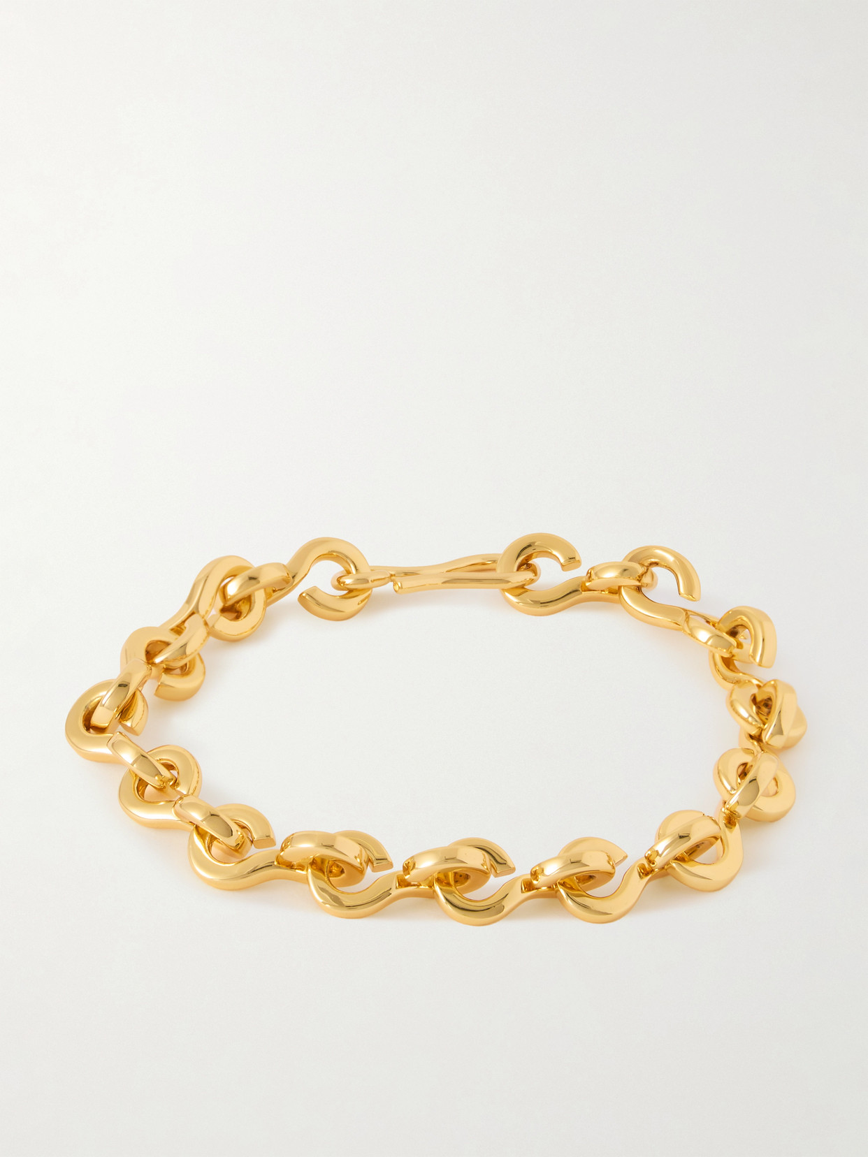 Laura Lombardi Nuova Rhodium-plated Bracelet In Gold