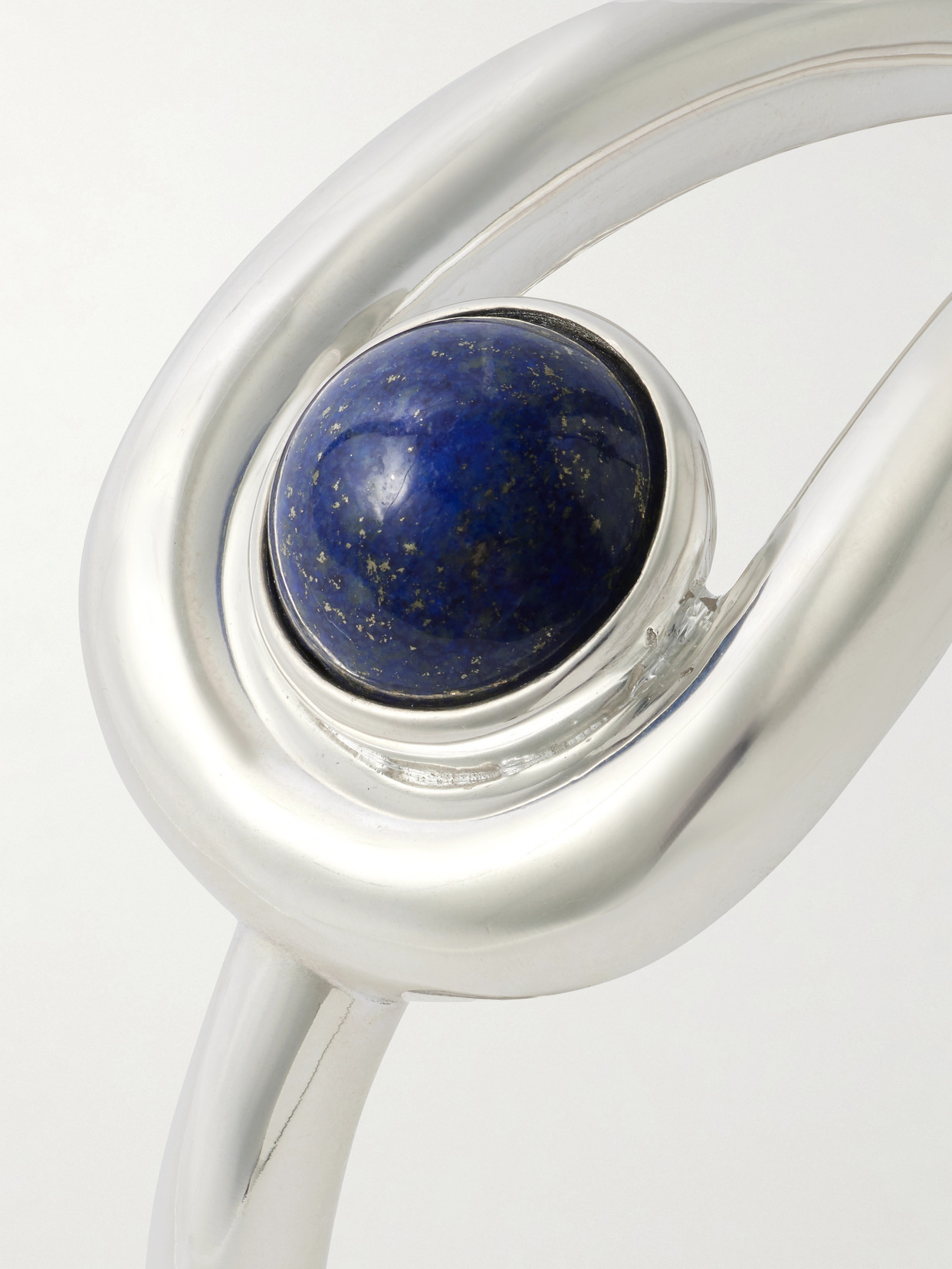 Agmes Becky Recycled Sterling Silver Lapis Lazuli Cuff