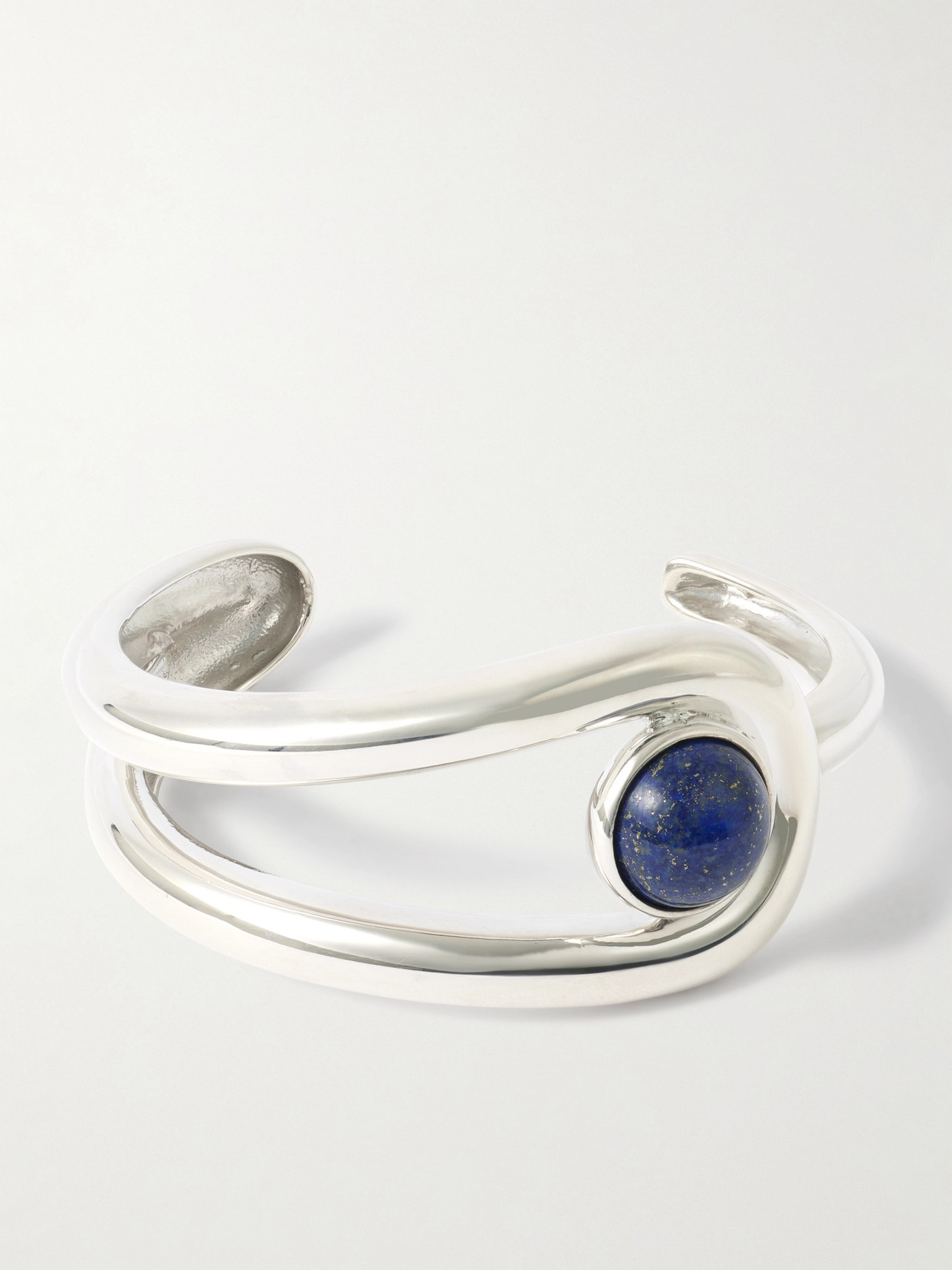 Agmes Becky Recycled Sterling Silver Lapis Lazuli Cuff