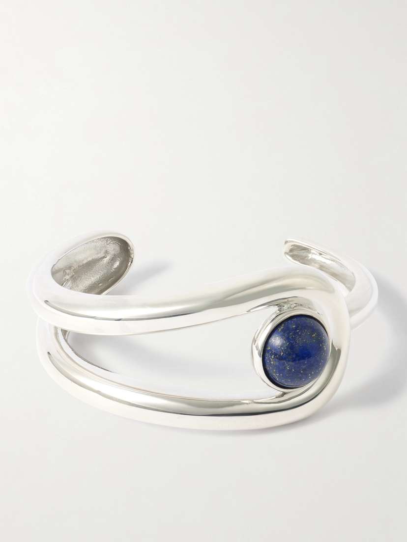 AGMES Becky Recycled Sterling Silver Lapis Lazuli Cuff