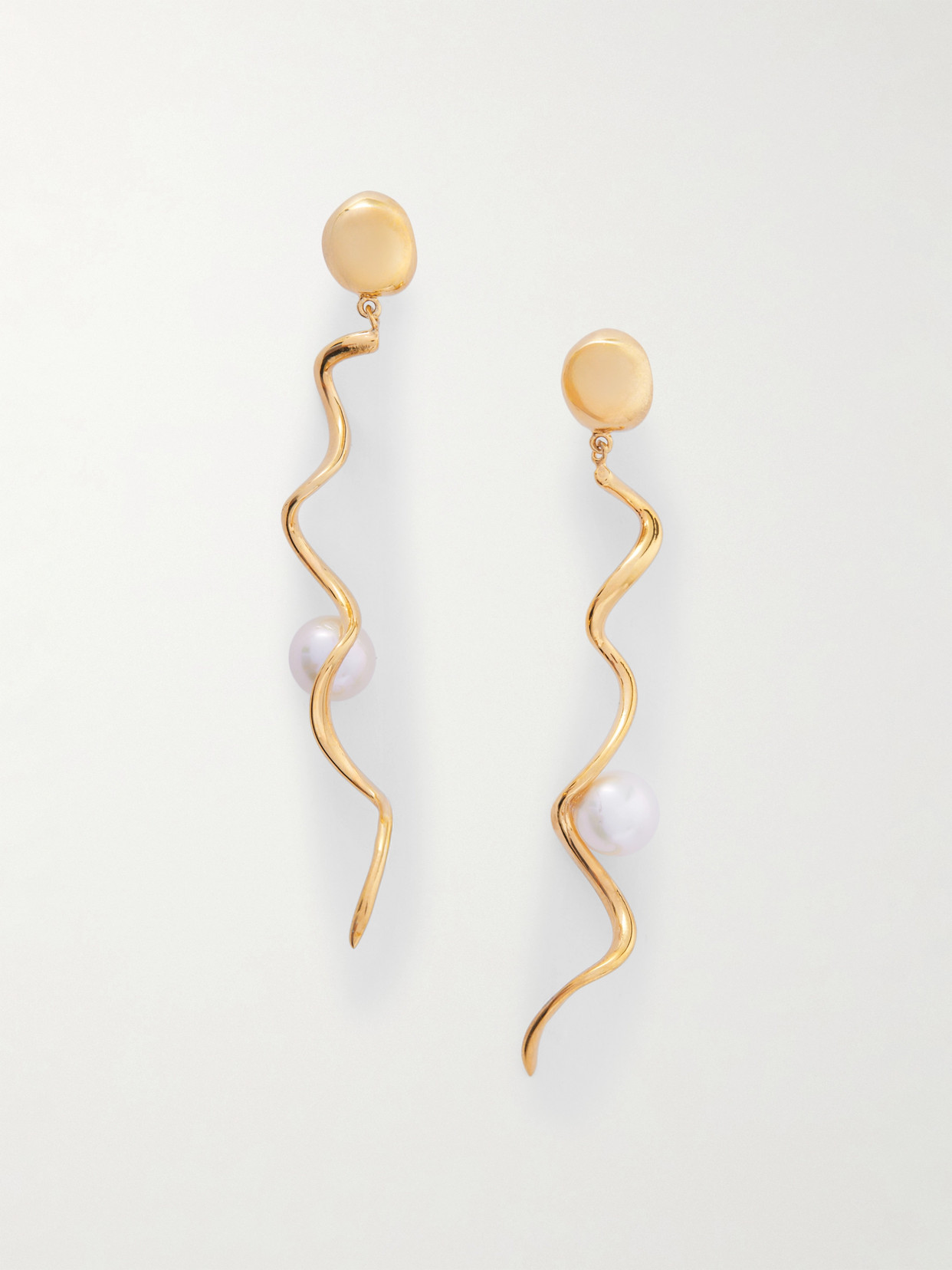 Agmes Teneille Recycled Gold Vermeil Pearl Earrings