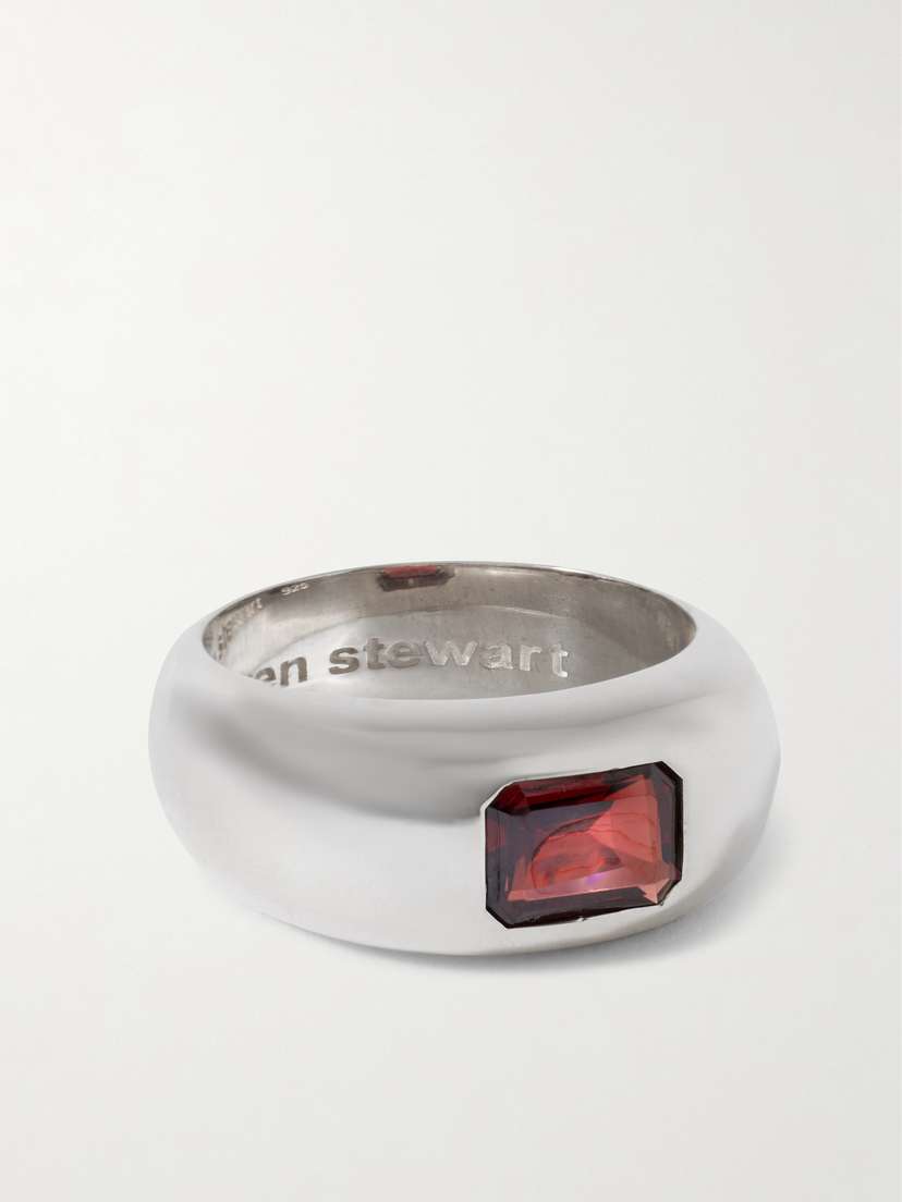 Loren Stewart Gentry Sterling Silver Garnet Ring