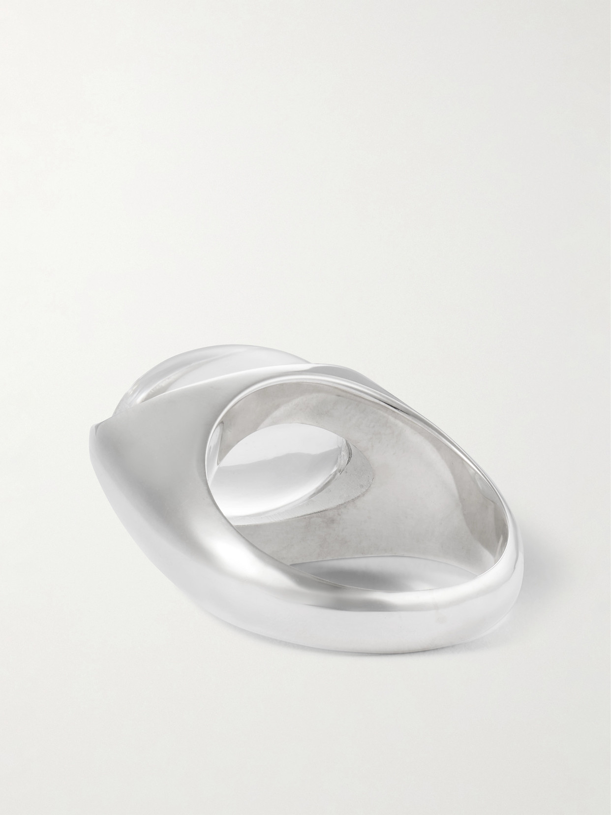 Loren Stewart Orb Sterling Silver Quartz Ring In Silver