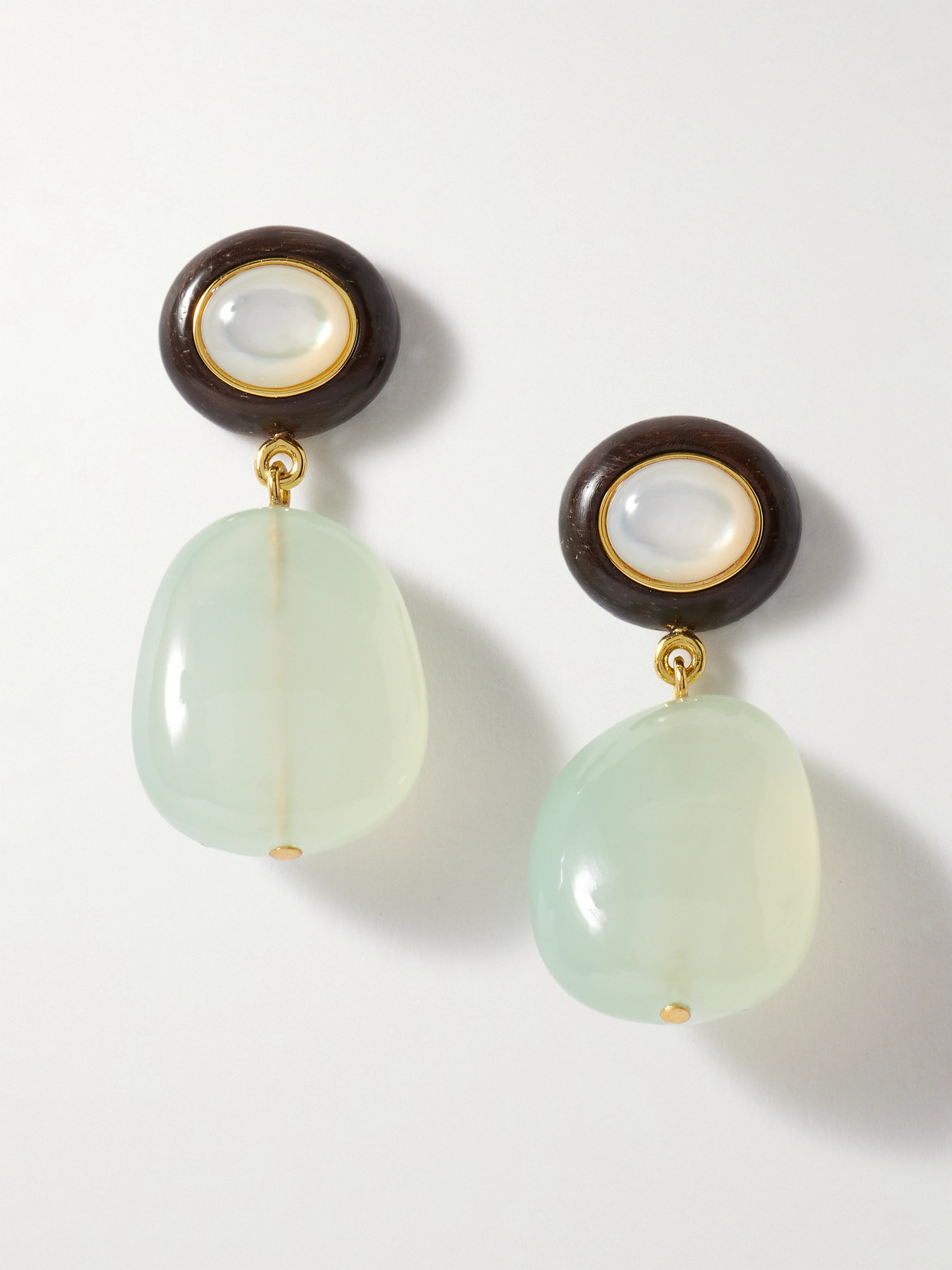 Lizzie Fortunato Laurel Drop Earrings In Green