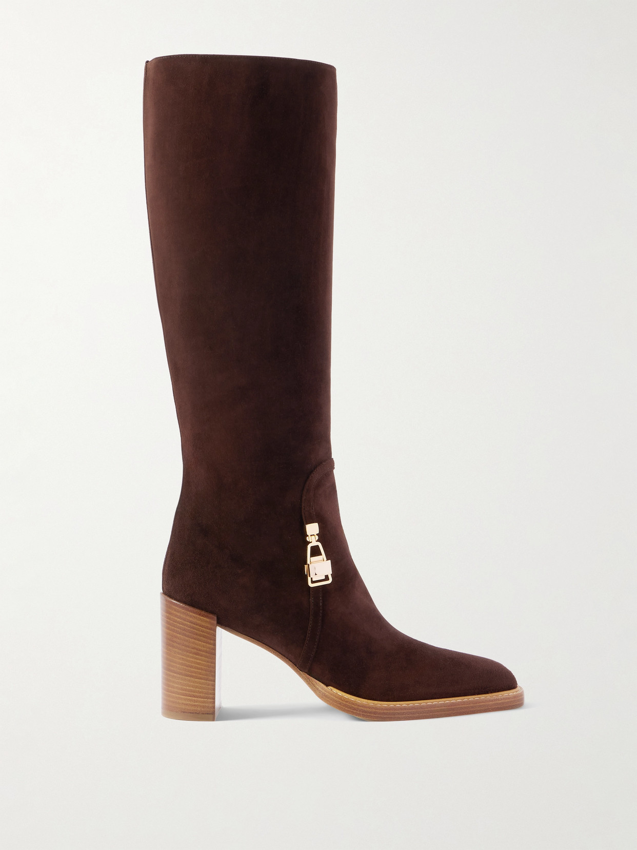 Gabriela Hearst Nina Suede Knee Boots In Brown
